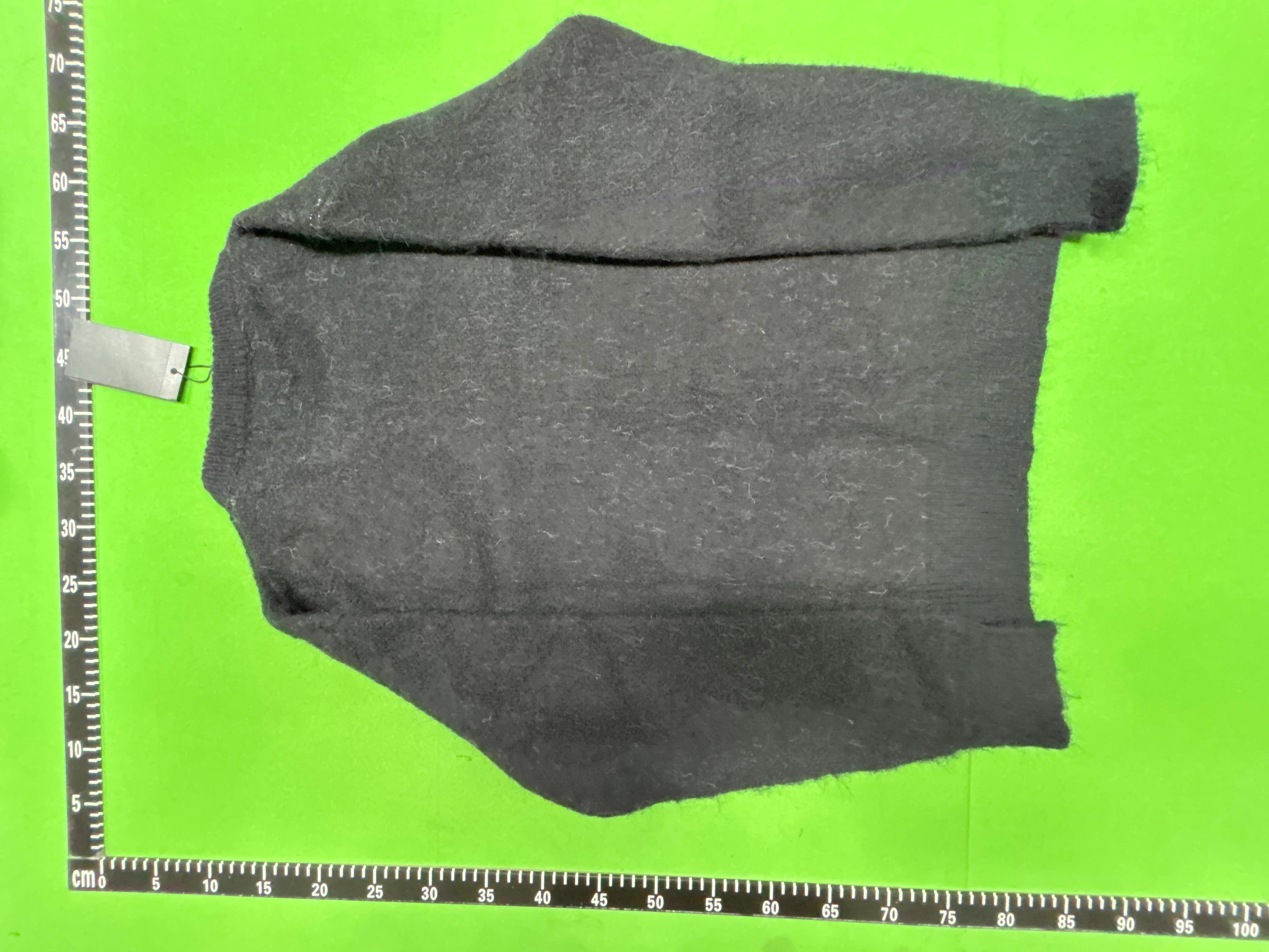 Foto QC 4 de Saint Laurent 90s Crewneck Sweater Mohair Logo Black White