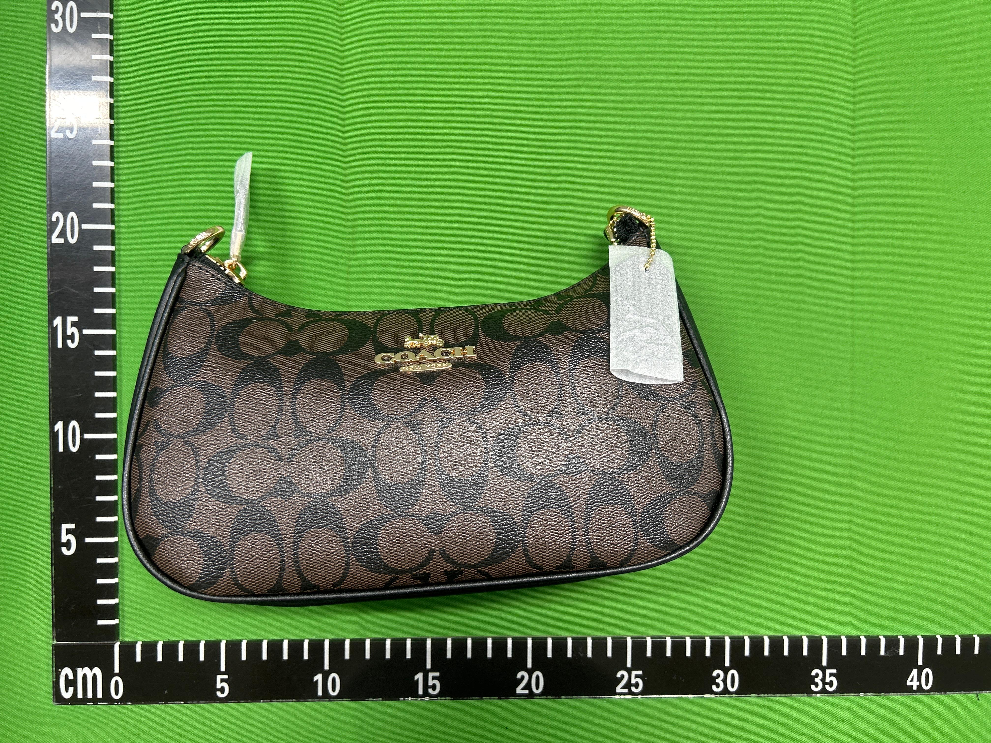 Foto QC 8 de Coach Teri Shoulder Bag Signature Canvas Chalk
