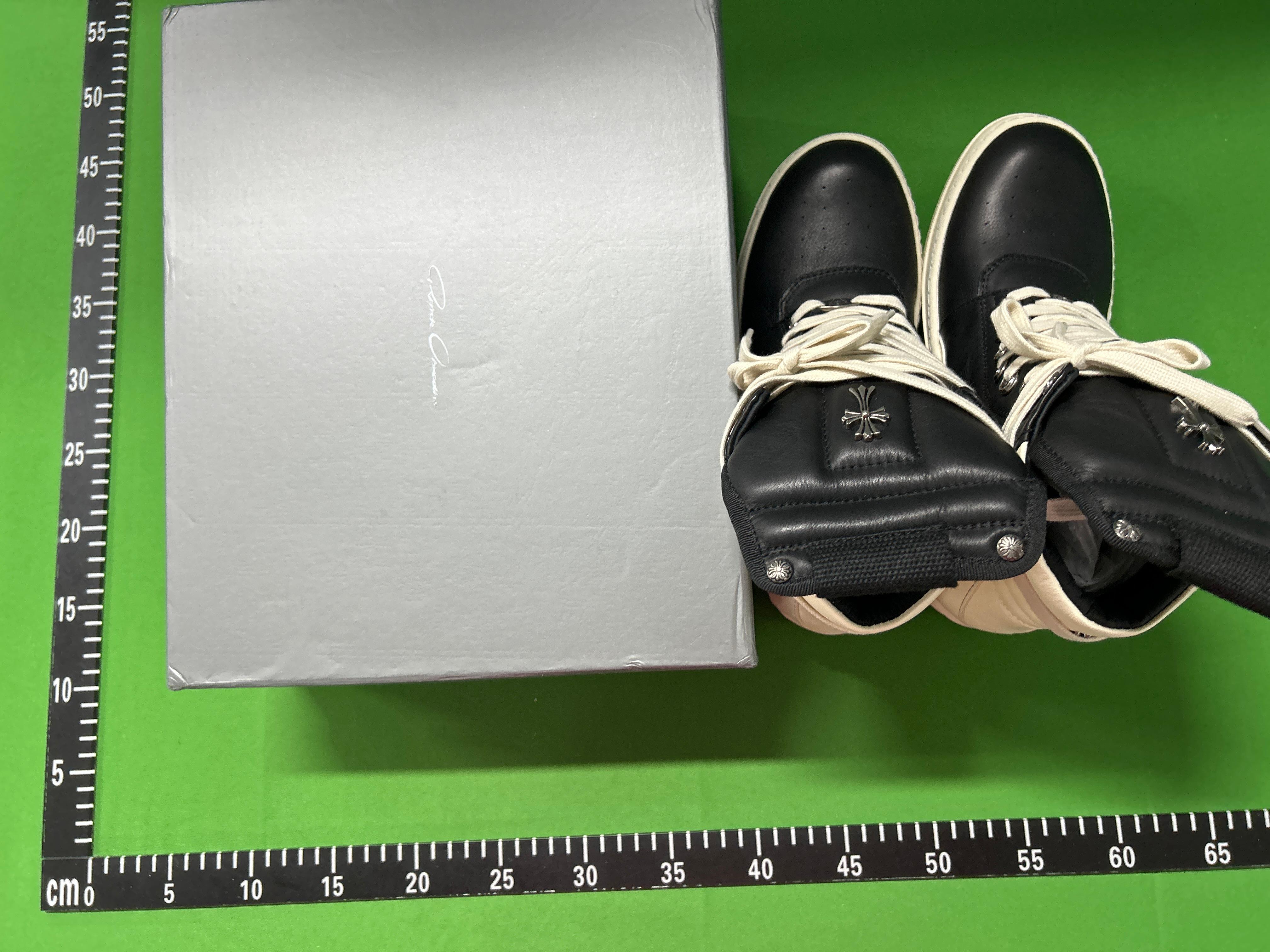 Foto QC 2 de Rick Owens Geobasket High Chrome Hearts Black Milk