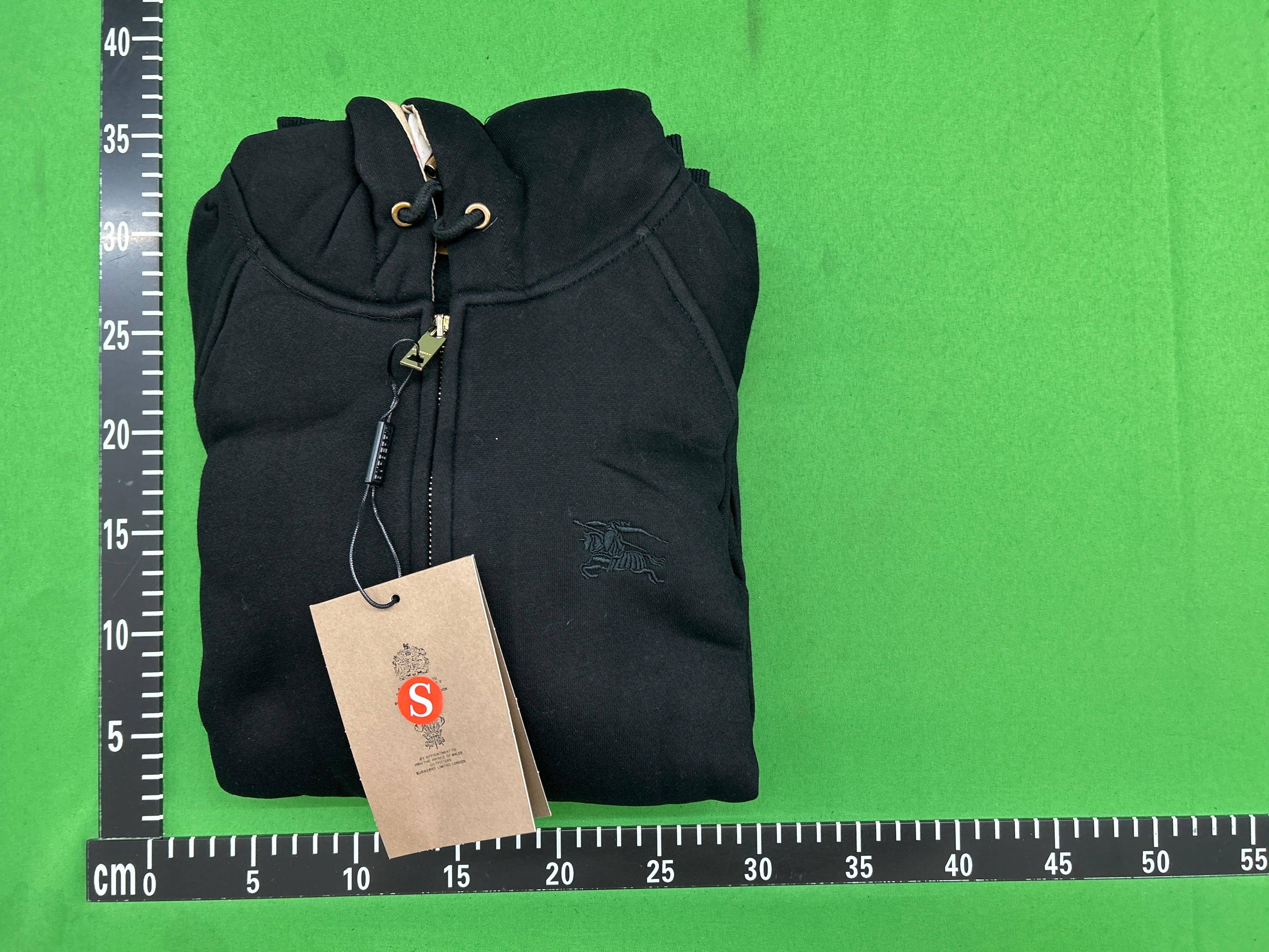 Foto QC 5 de Burberry Hoodie Zip Up Vintage Check Lining Black
