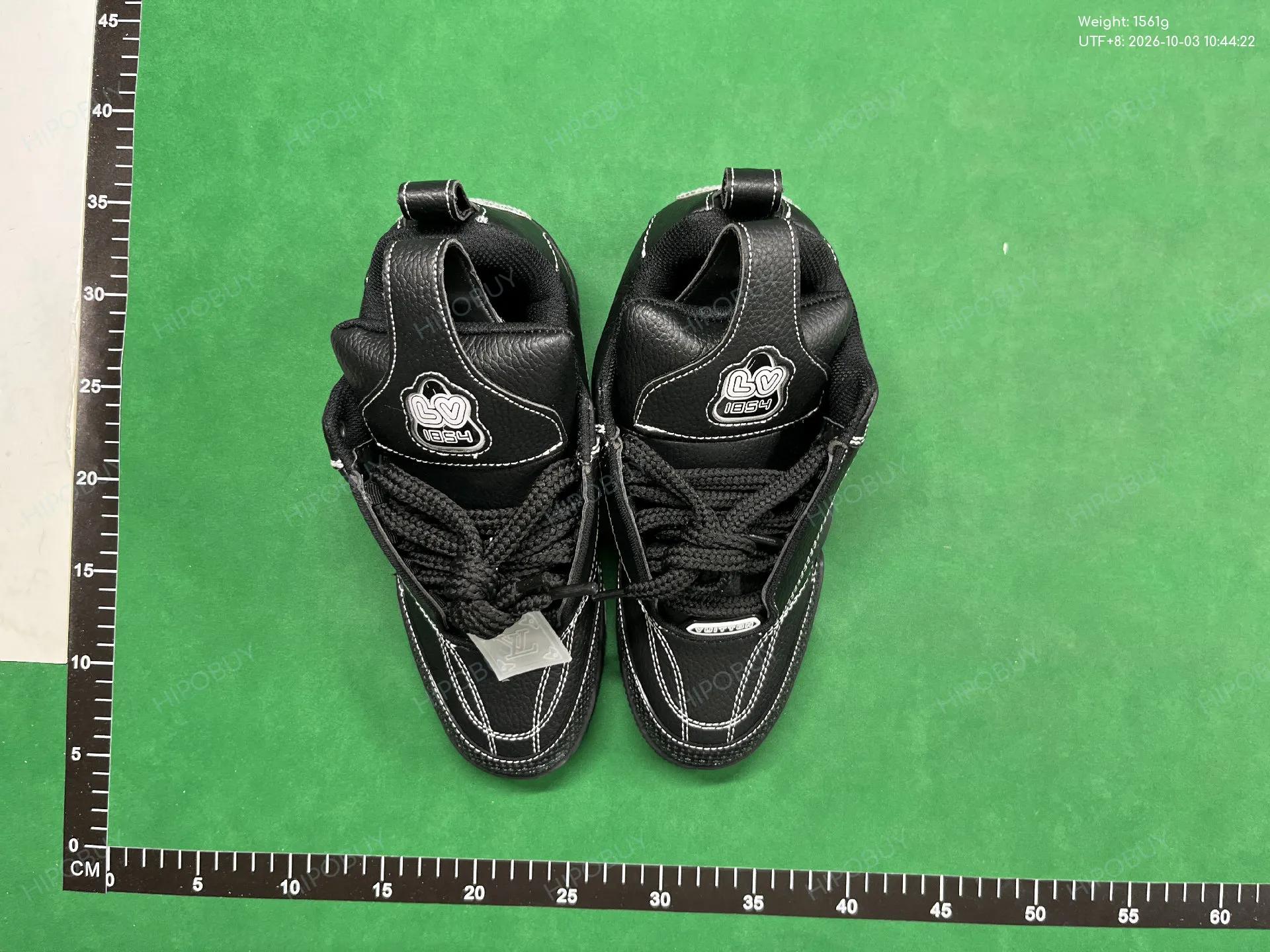 Foto QC 6 de Louis Vuitton LV Skate Sneaker Leather Mesh Low Monogram Flower Black White