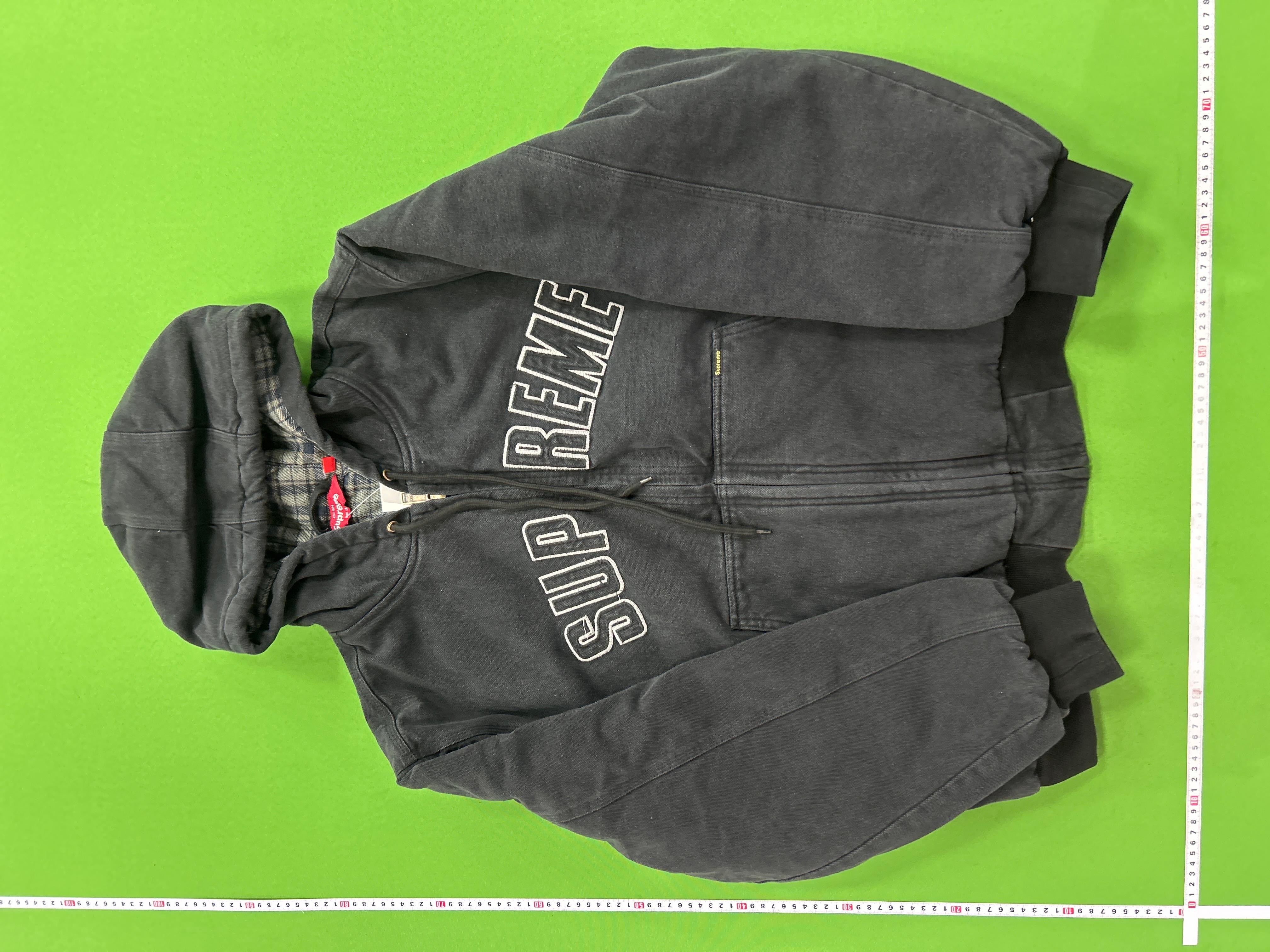 Foto QC 7 de Supreme Big Logo Chenille Varsity Jacket Black