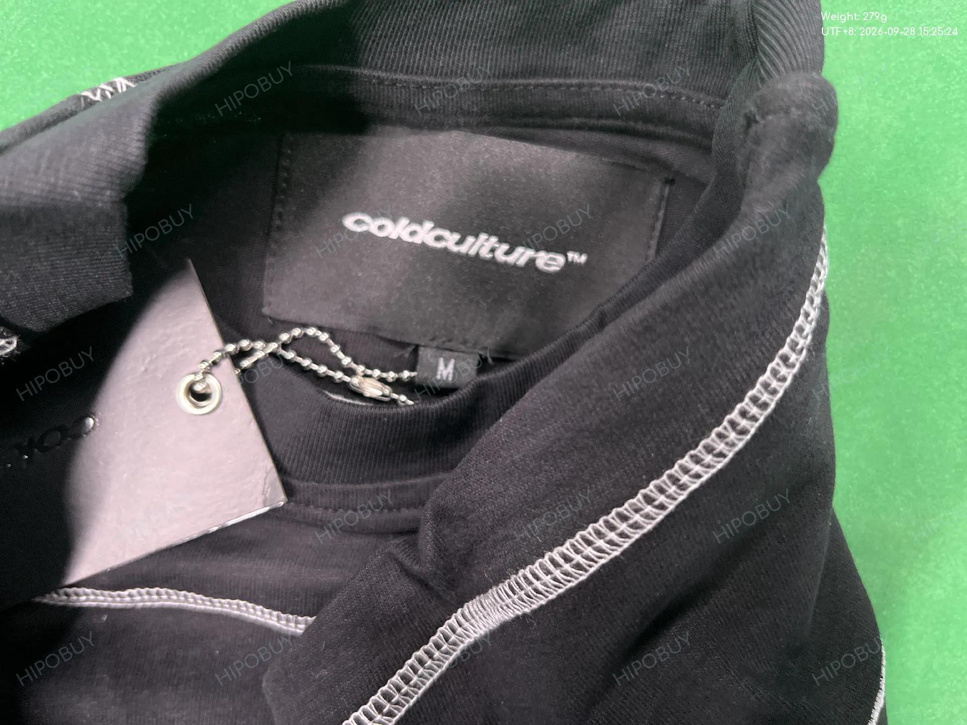 Foto QC 1 de Coldculture T-shirt Logo Contrast Stitch Black