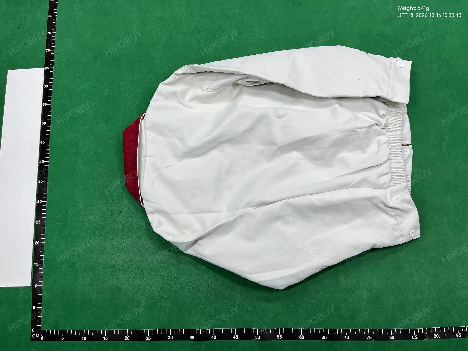 Foto QC 3 de Other Harrington Jacket Corduroy Collar Plaid Lined Off-White Red