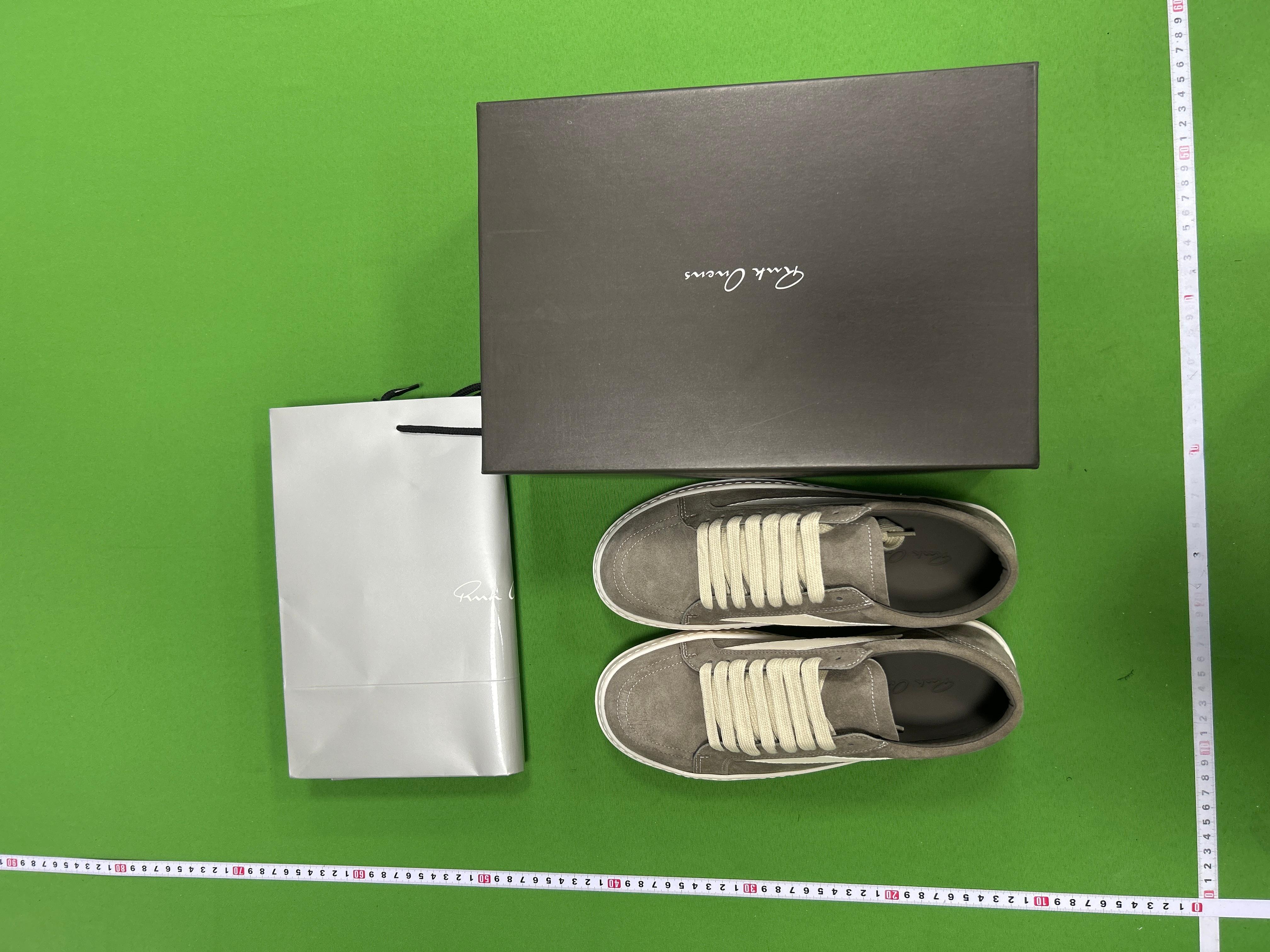 Foto QC 1 de Rick Owens Vintage Sneaks Low Suede Brown Dark Gray Milk RU01D3897 LBKLCO