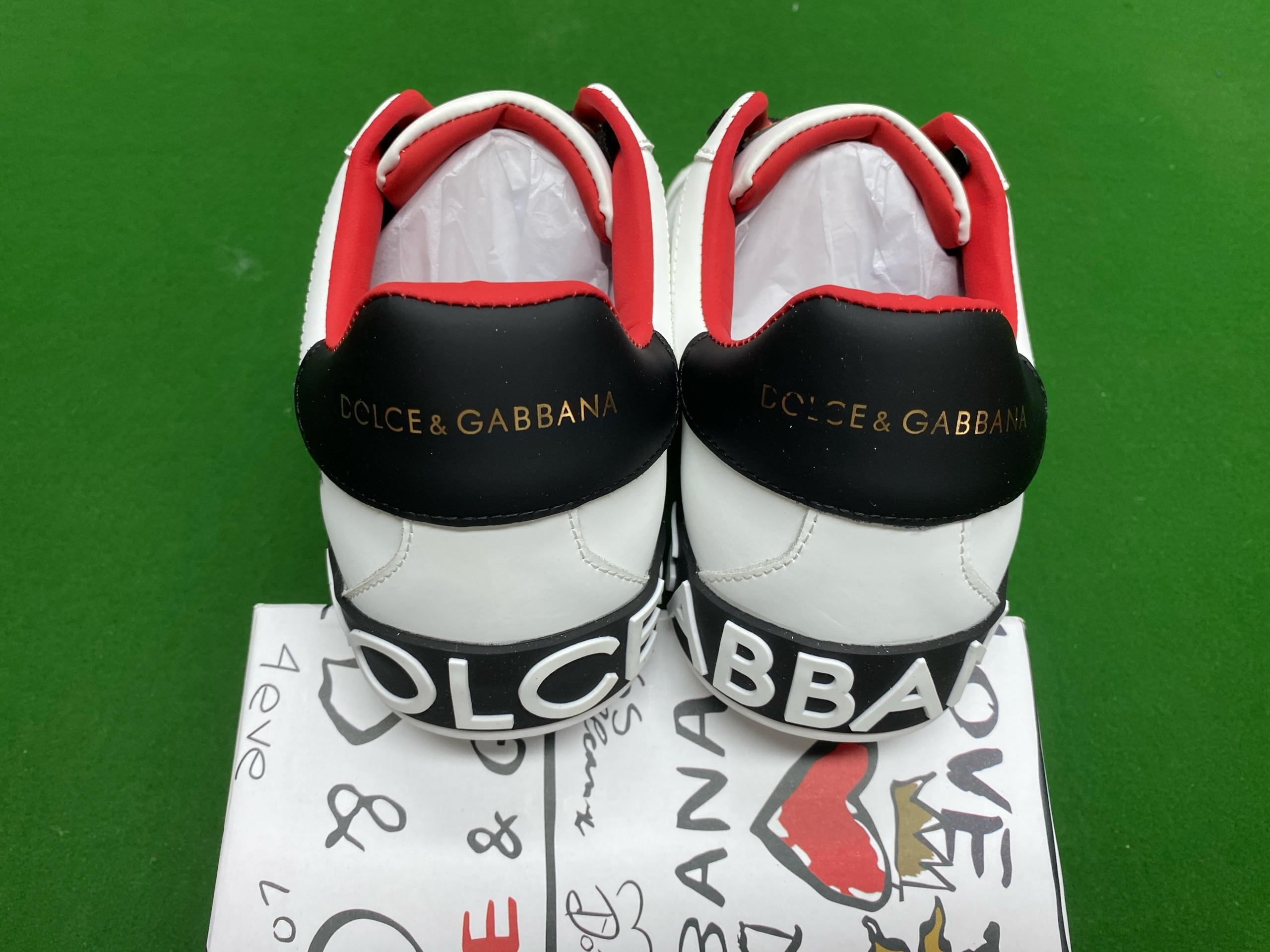 Foto QC 2 de Dolce & Gabbana Portofino Low Hand-painted Graffiti White