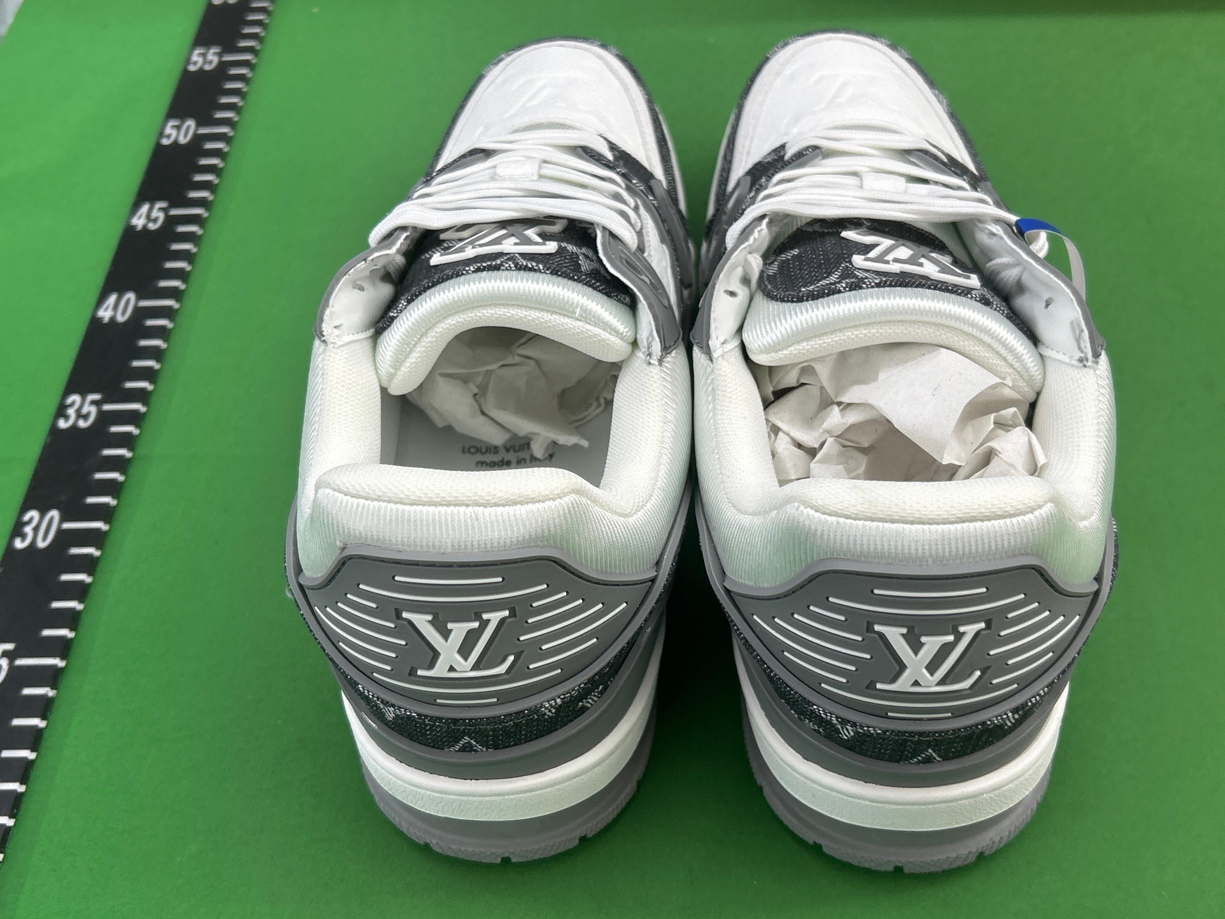 Foto QC 3 de Louis Vuitton Trainer Low Monogram Denim White Blue