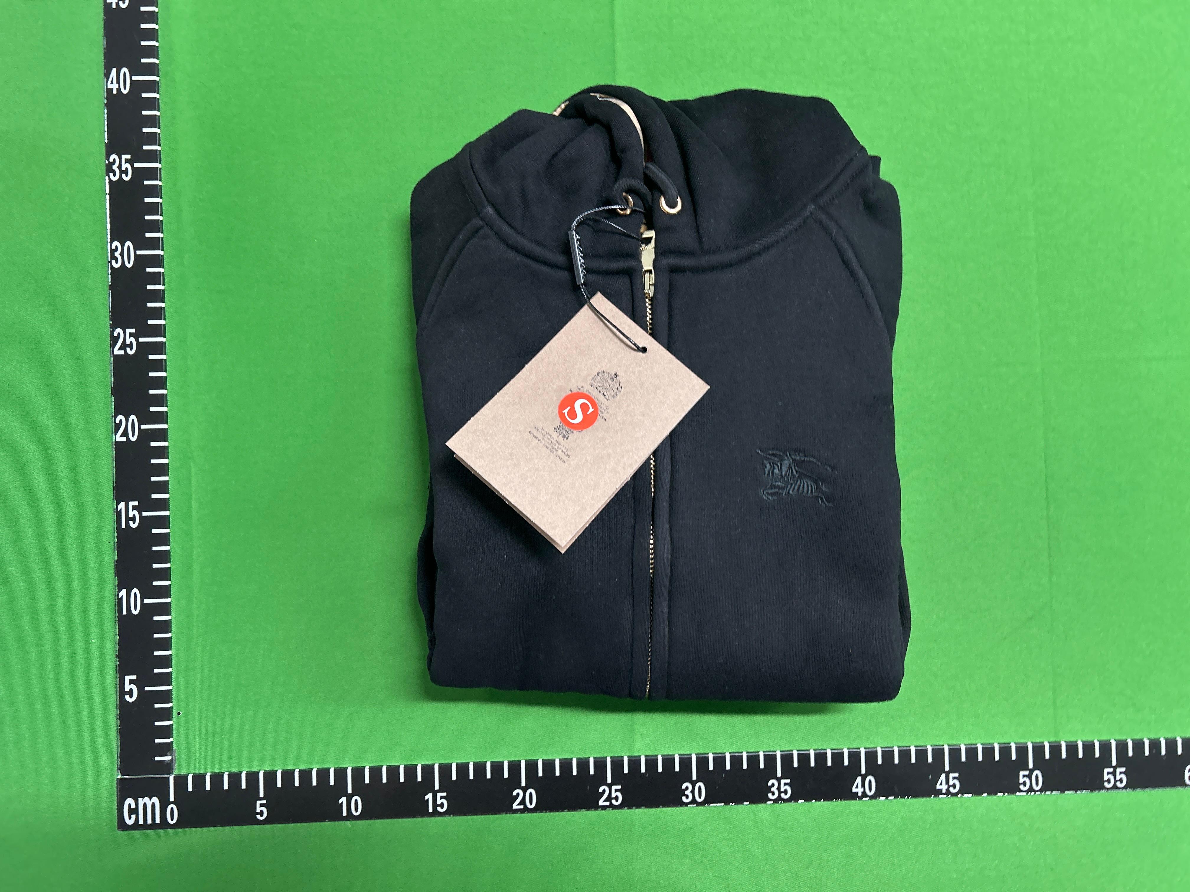 Foto QC 1 de Burberry Hoodie Zip Up Vintage Check Lining Black