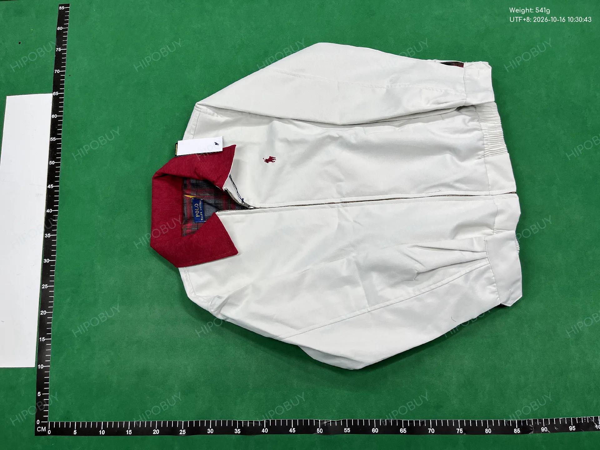 Foto QC 2 de Other Harrington Jacket Corduroy Collar Plaid Lined Off-White Red