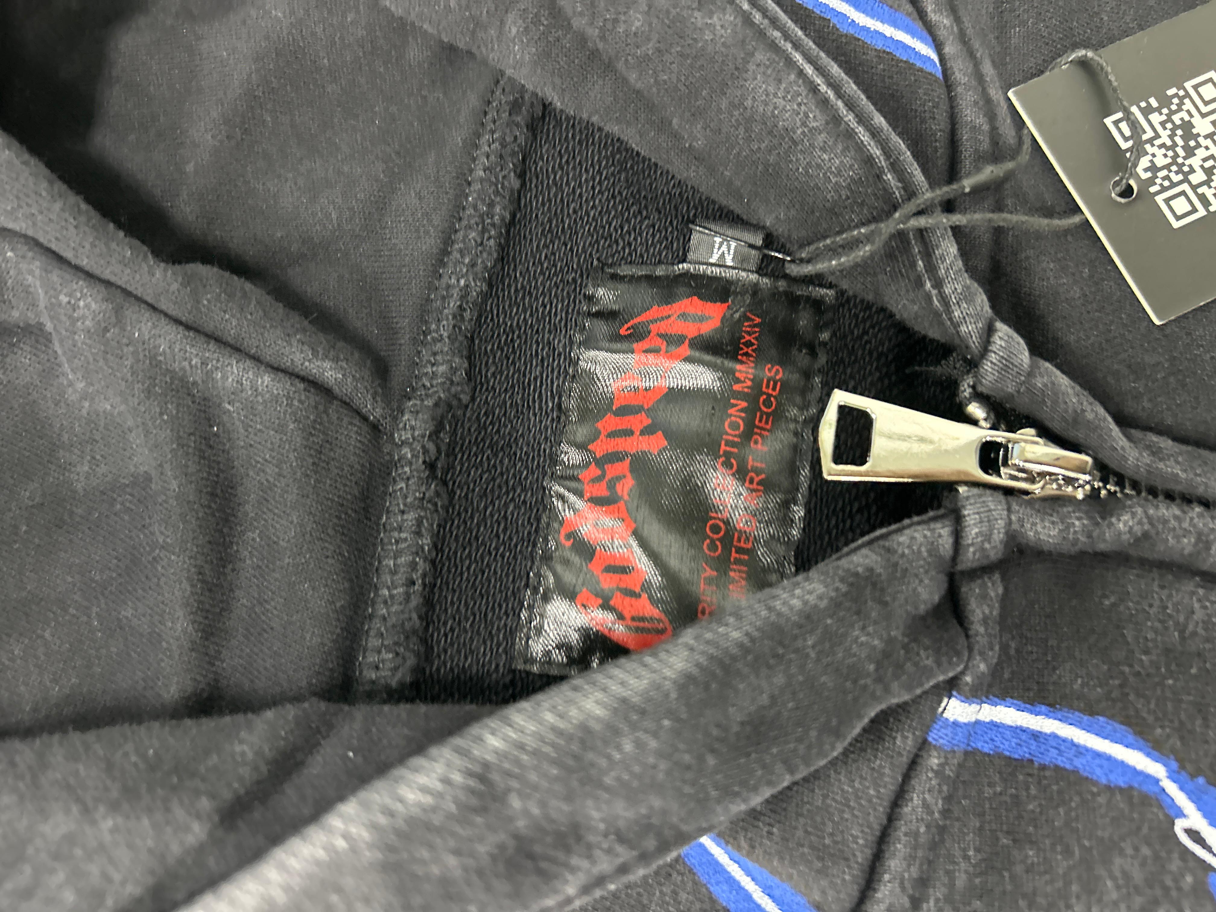 Foto QC 8 de Godspeed Studded OG Logo Zip Up Hooded Jacket Black Wash