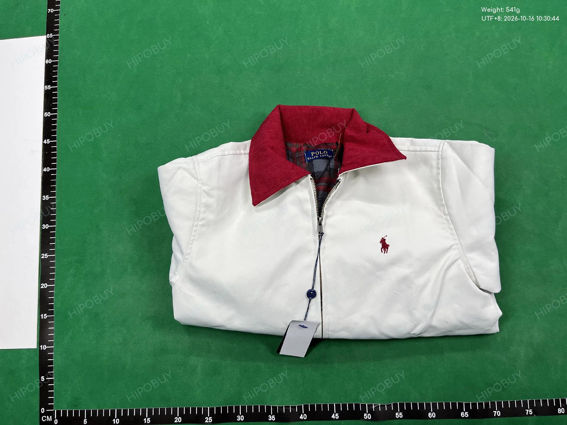 Foto QC 4 de Other Harrington Jacket Corduroy Collar Plaid Lined Off-White Red
