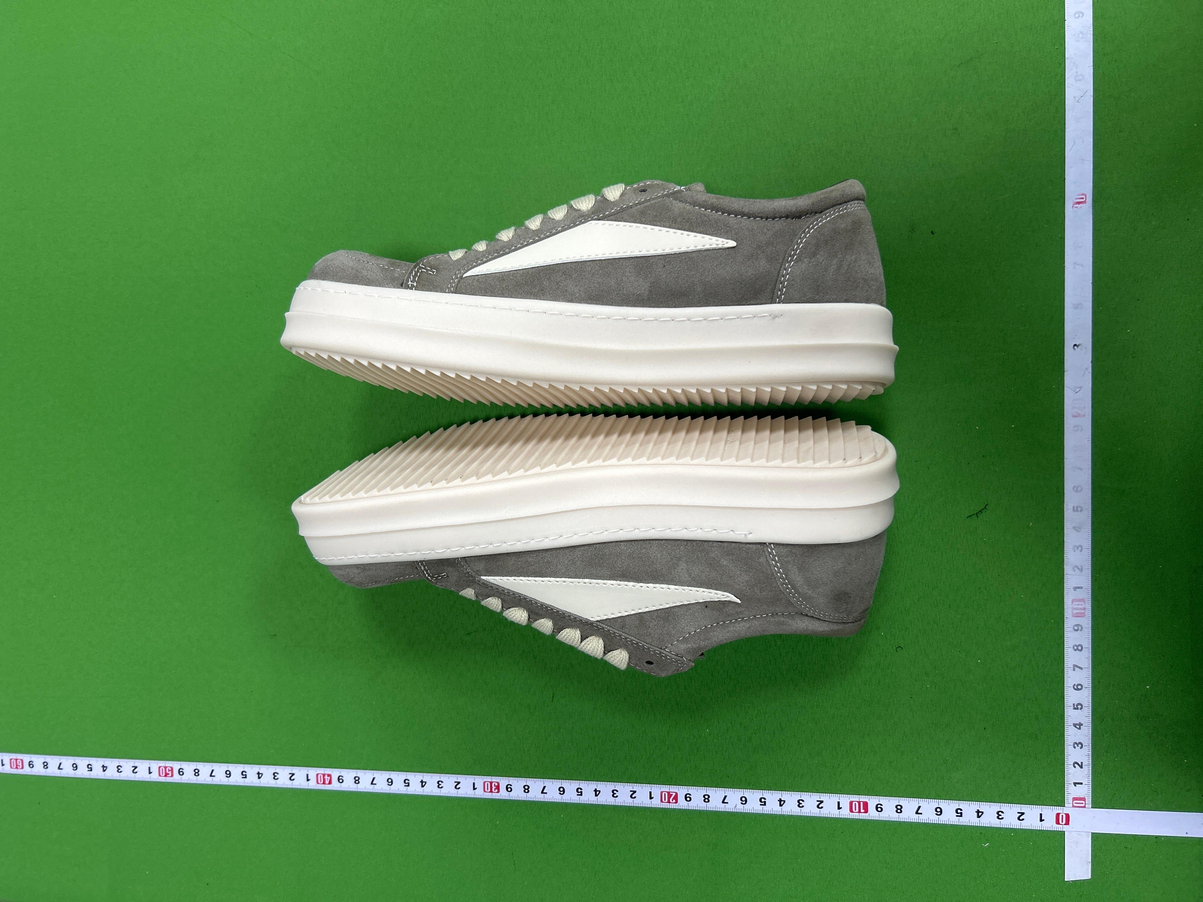 Foto QC 2 de Rick Owens Vintage Sneaks Low Suede Brown Dark Gray Milk RU01D3897 LBKLCO