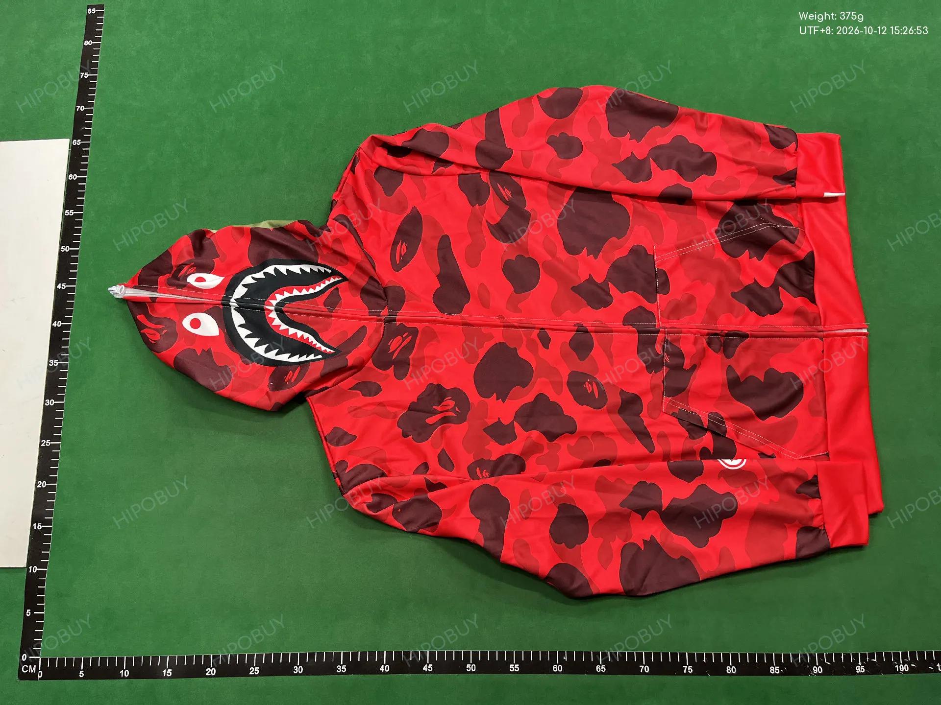 Foto QC 2 de BAPE Color Camo Shark Full Zip Hoodie Red