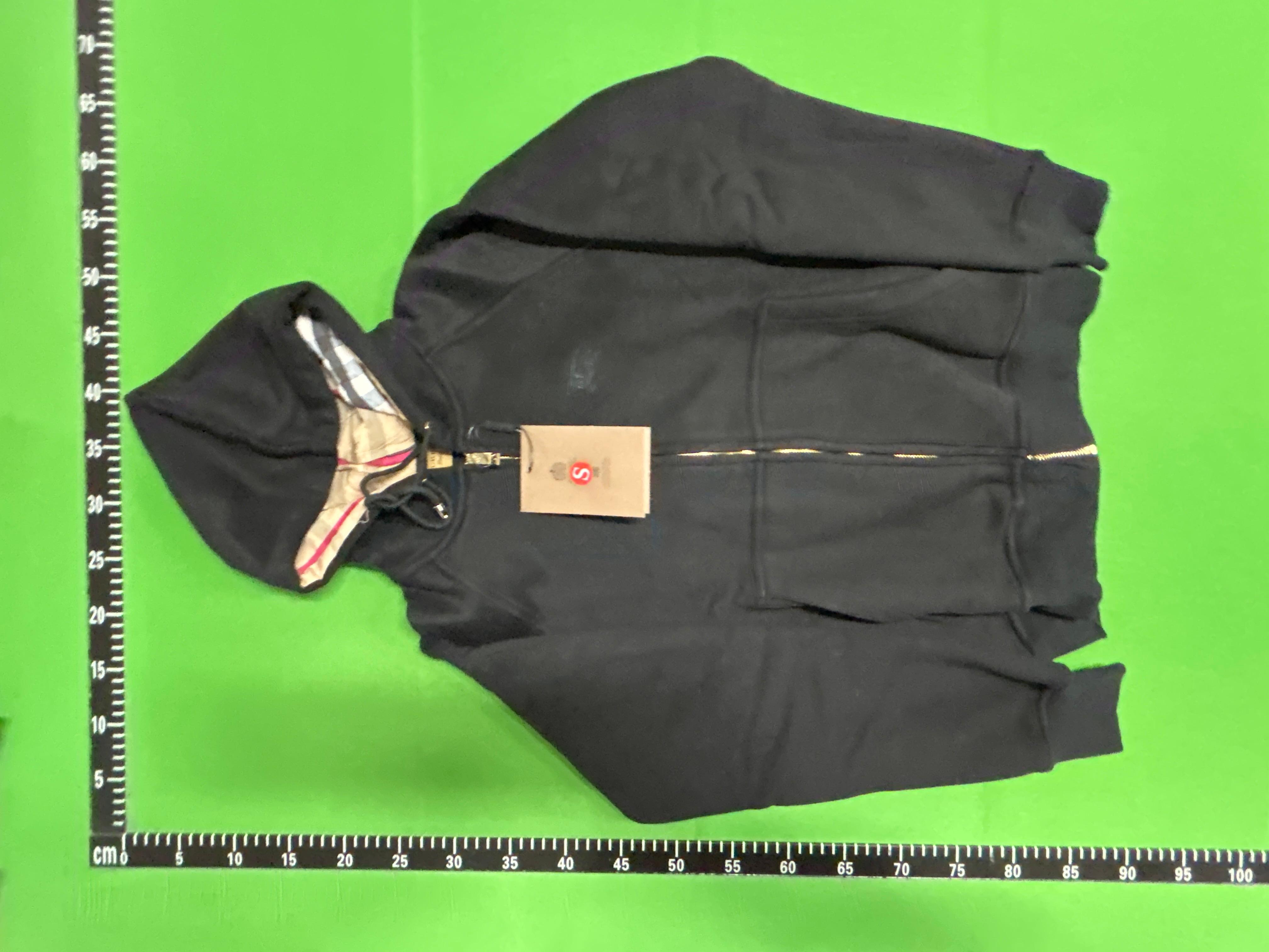 Foto QC 3 de Burberry Hoodie Zip Up Vintage Check Lining Black