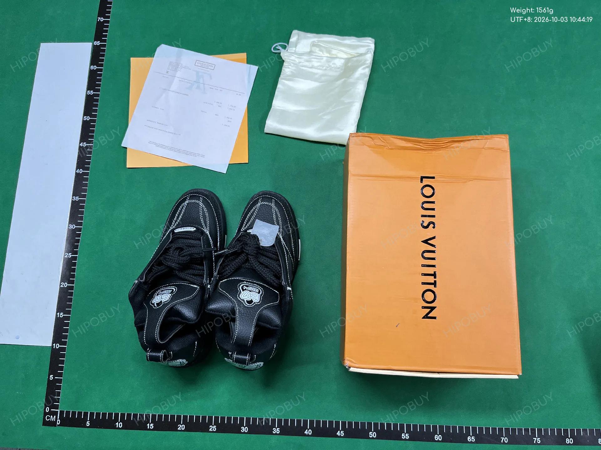 Foto QC 1 de Louis Vuitton LV Skate Sneaker Leather Mesh Low Monogram Flower Black White