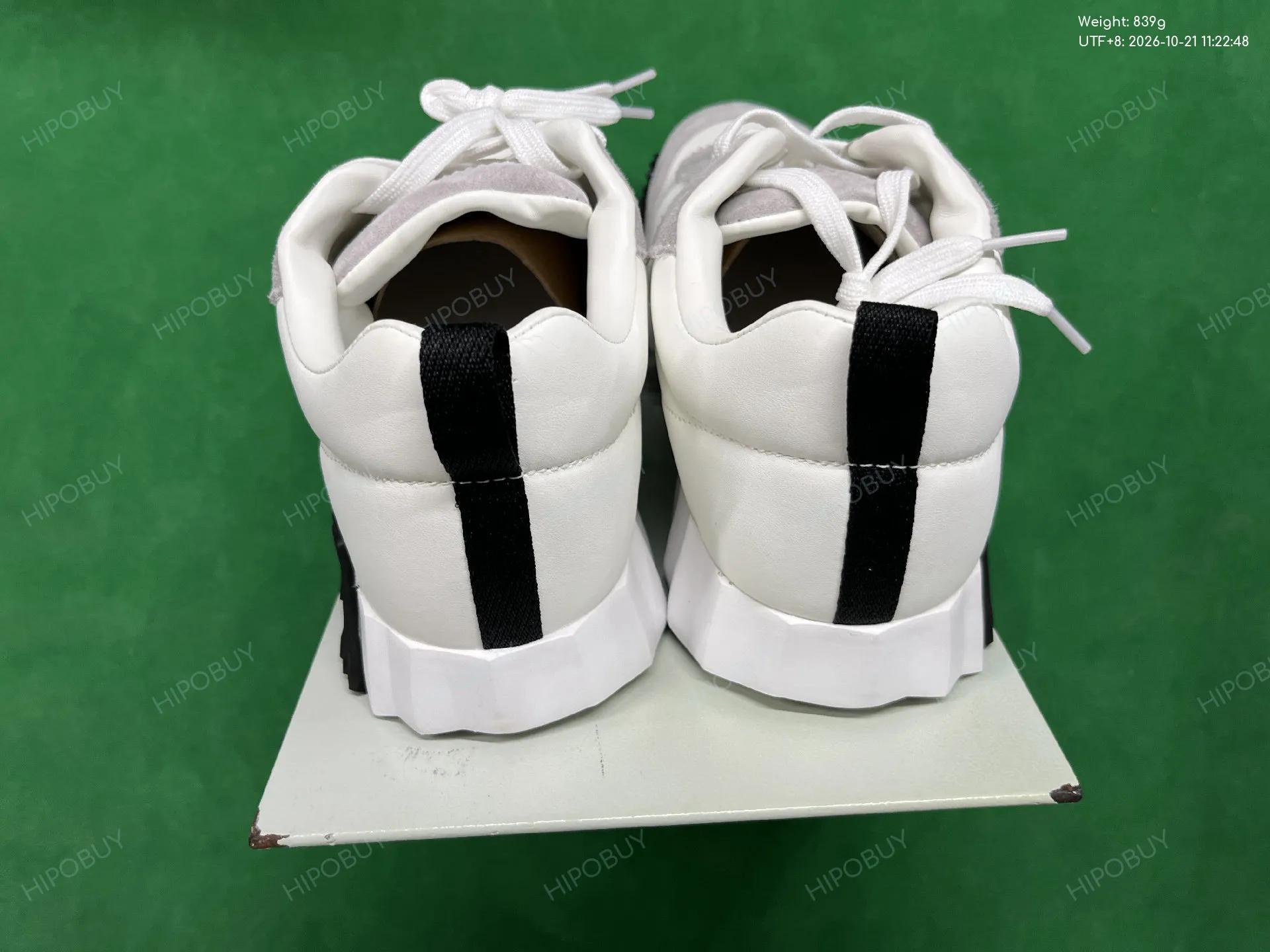 Foto QC 3 de Hermes Bouncing Technical Mesh Suede Sneakers White Grey