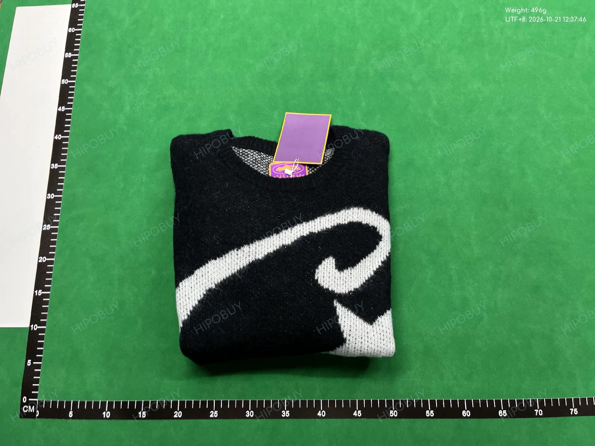 Foto QC 4 de Corteiz Crewneck Sweater Ribbed Embroidered Logo Black