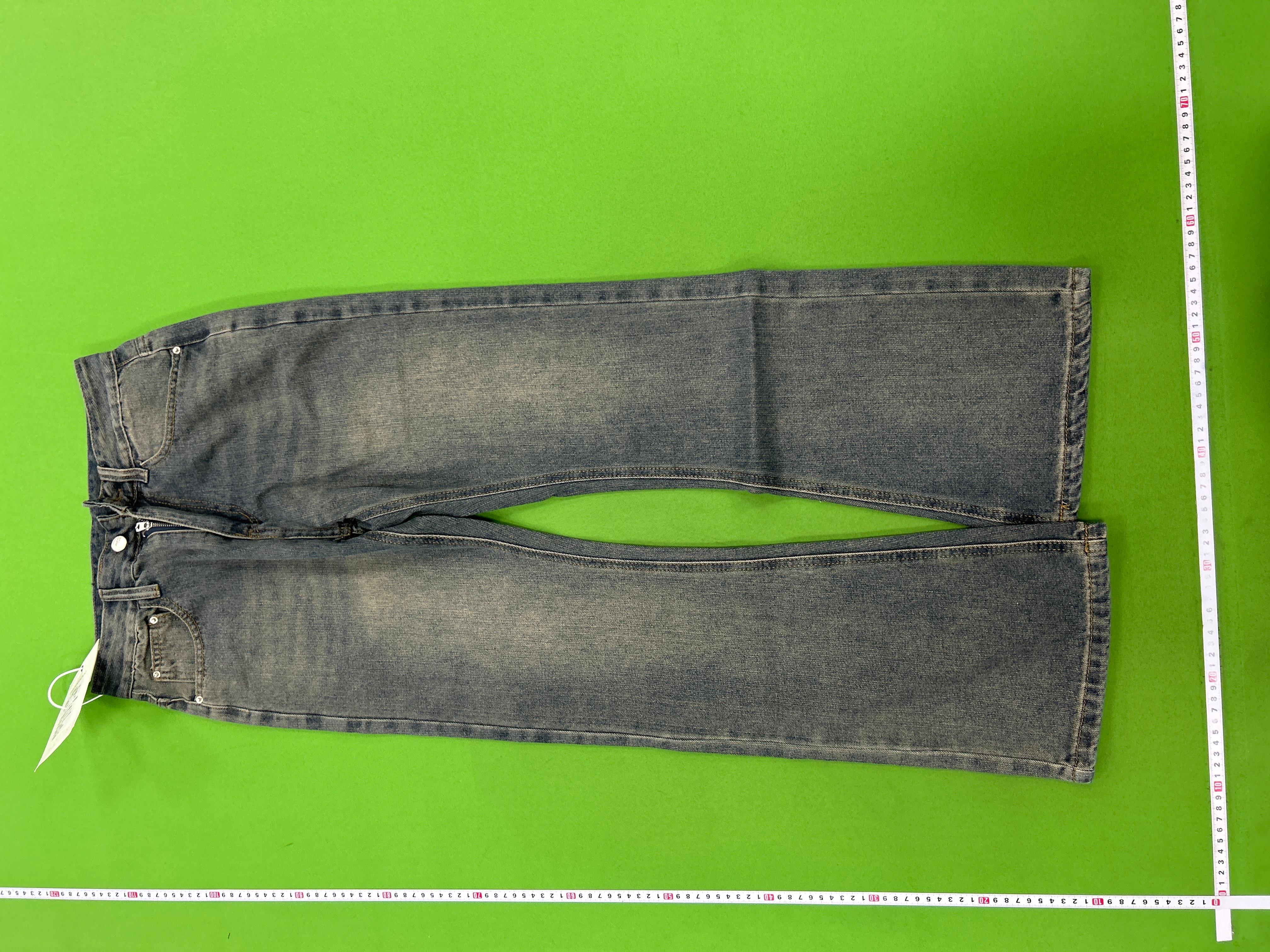 Foto QC 7 de AMBSOM Jeans Slub Sunset Wash Bootcut Blue