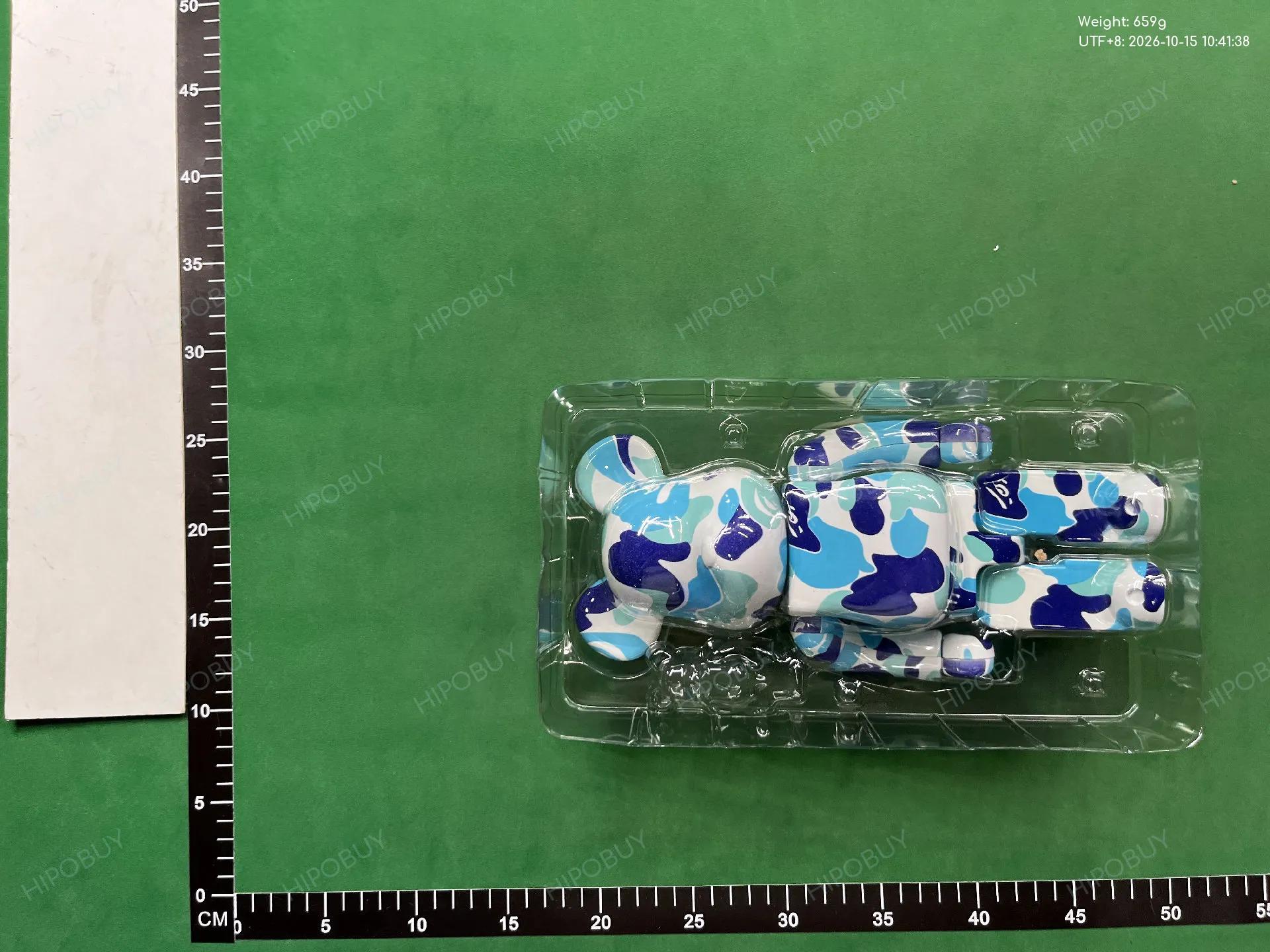 Foto QC 7 de Medicom Toy BE@RBRICK BAPE Play Camo Green 400% ABS Figure