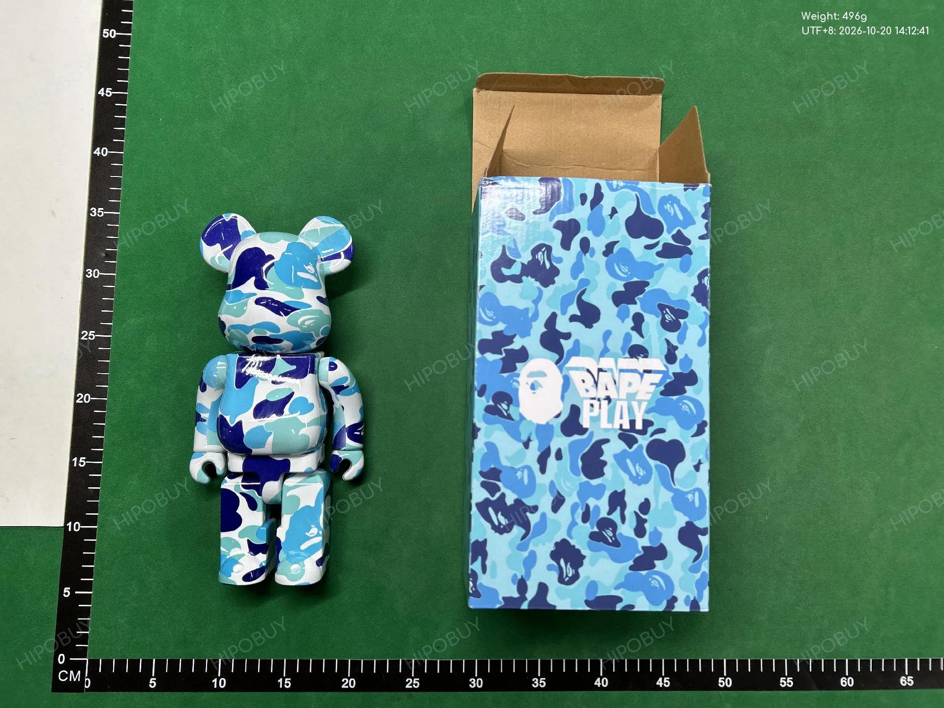 Foto QC 6 de Medicom Toy BE@RBRICK BAPE Play Camo Green 400% ABS Figure