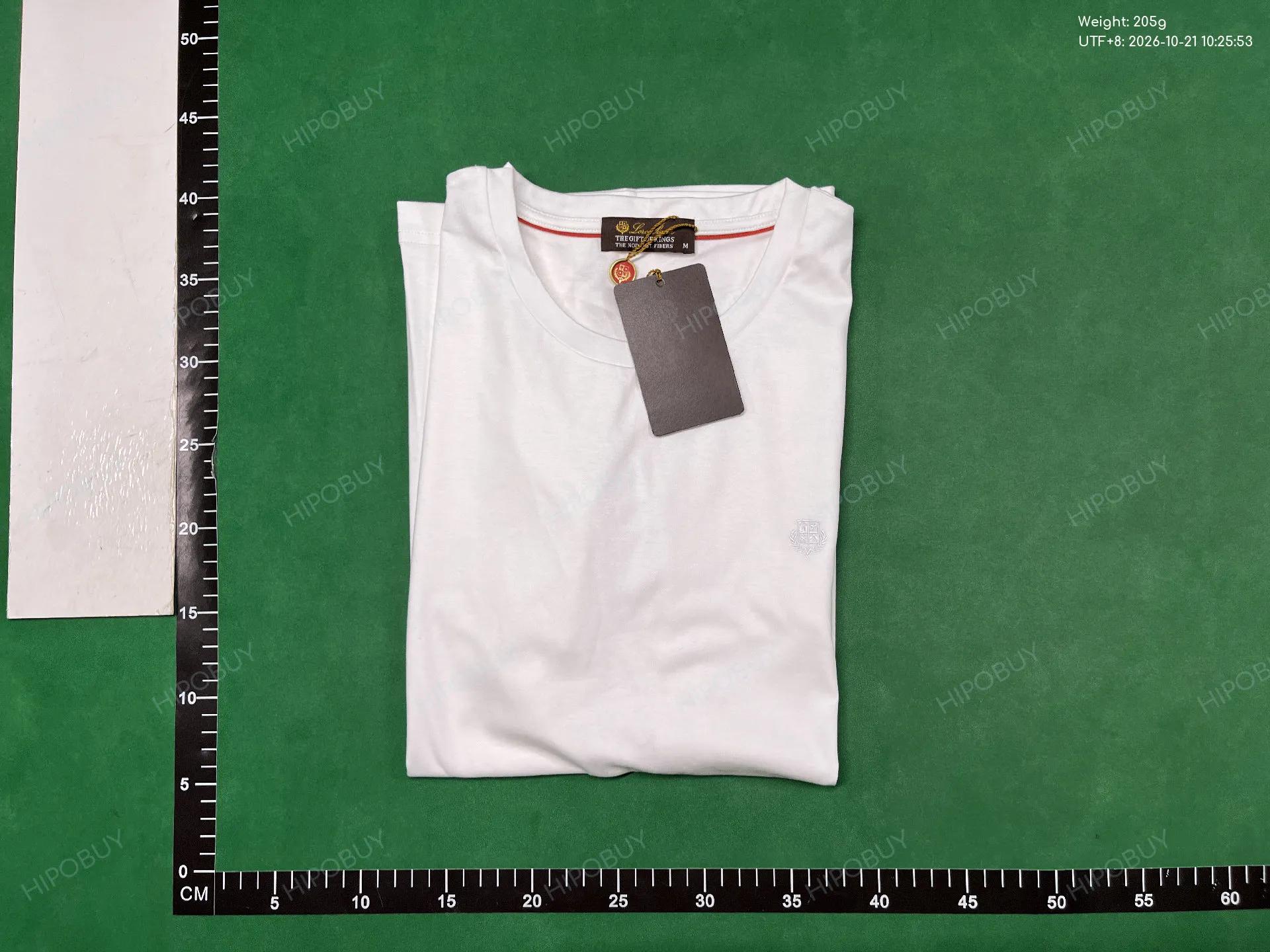 Foto QC 4 de Loro Piana The Gift of Kings T-shirt Embroidered Crest Grey