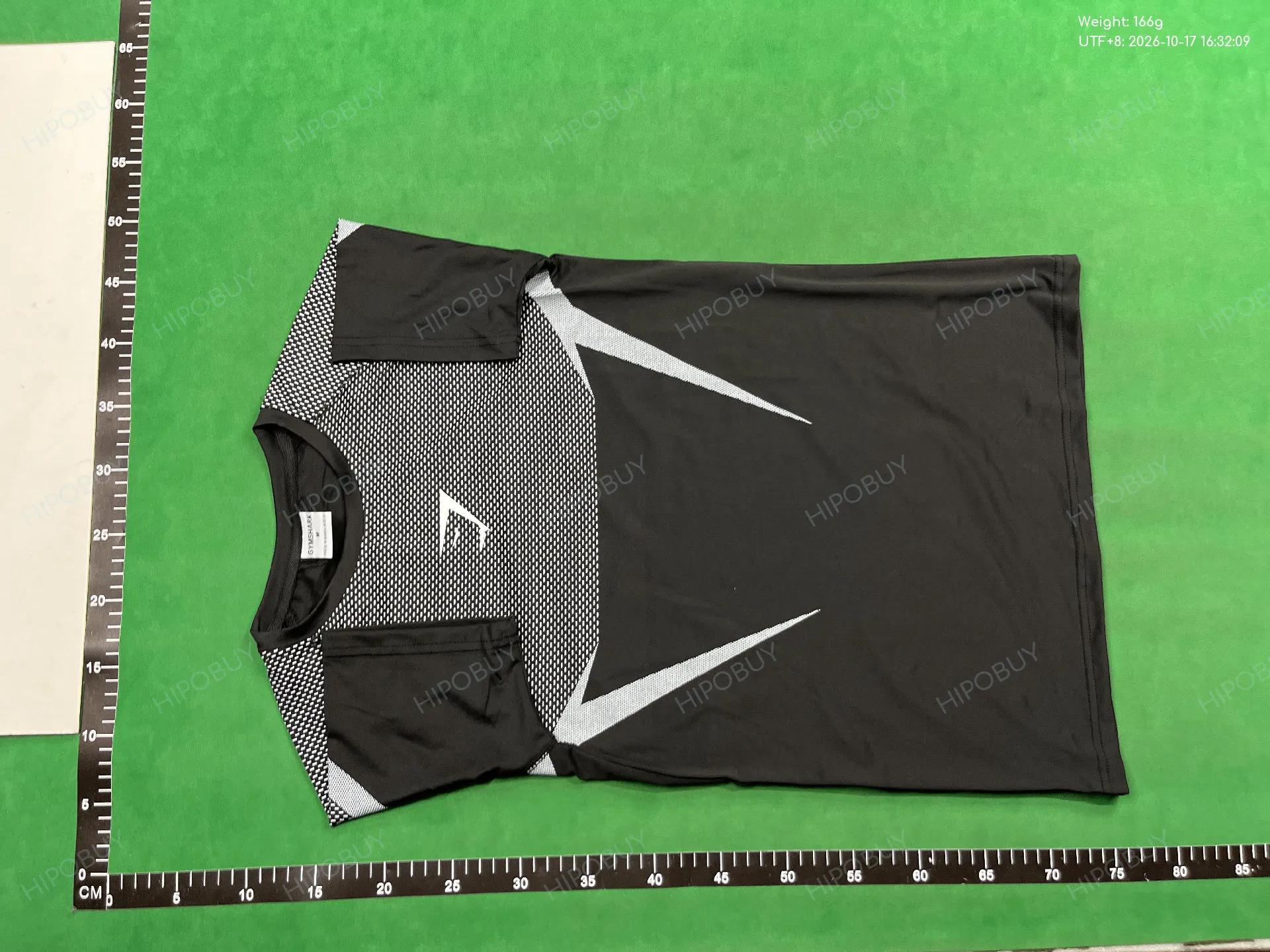 Foto QC 2 de Gymshark T-shirt Shark Logo Mesh Black Teal