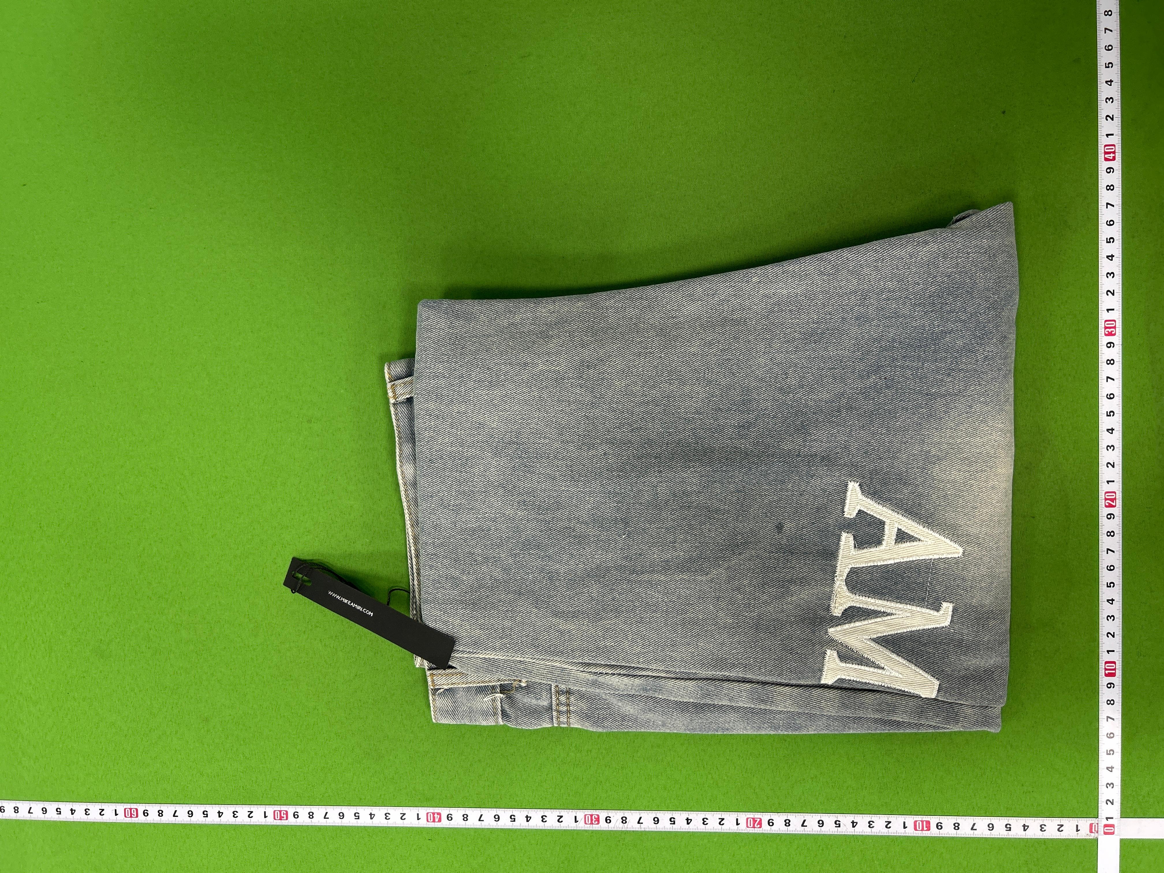 Foto QC 5 de Amiri Jeans Leather Stitch Logo Aged Black