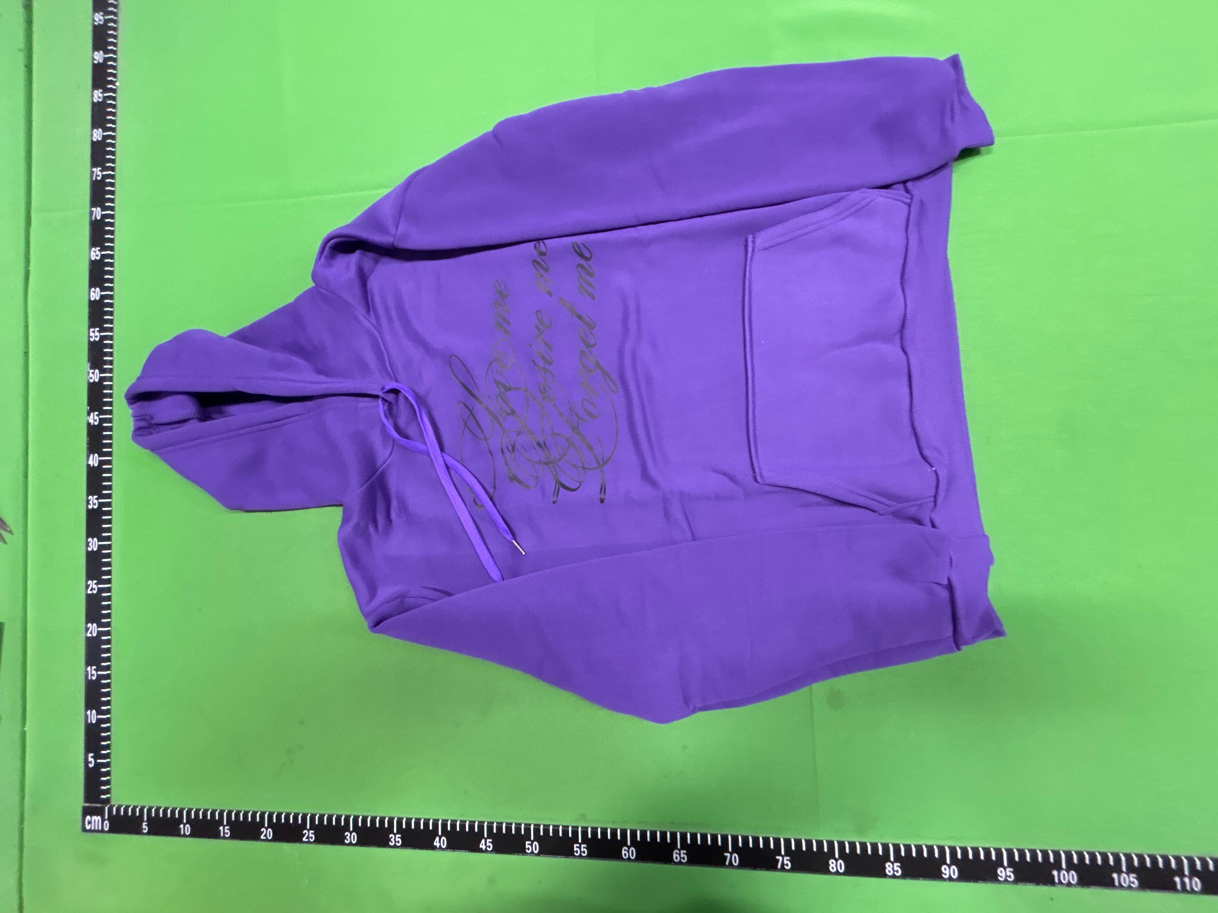 Foto QC 2 de Unbranded Letter Print Hoodie Black