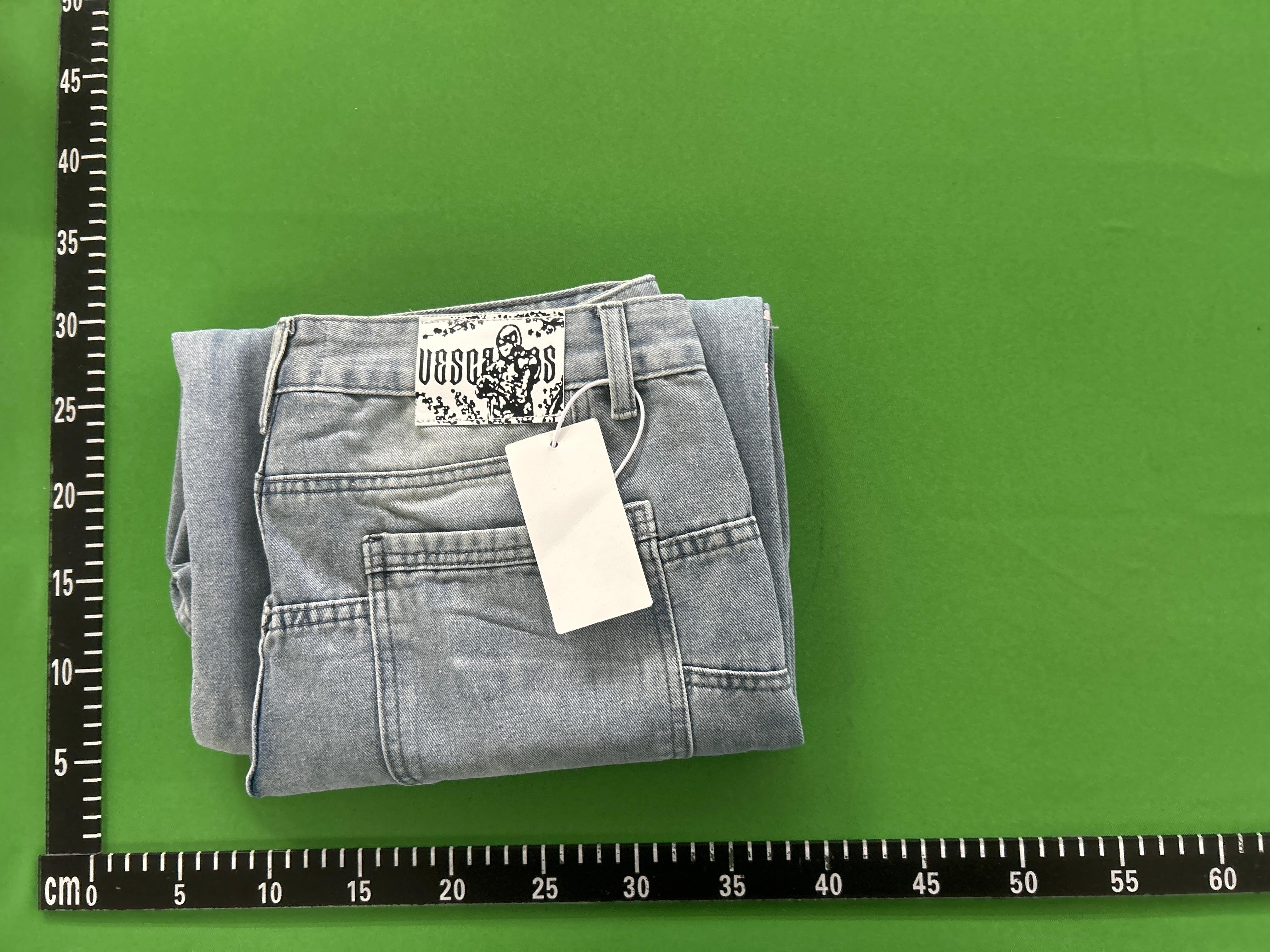 Foto QC 1 de Vescartes Jeans Wide Leg Heavy Embroidery Angel Dark Brown