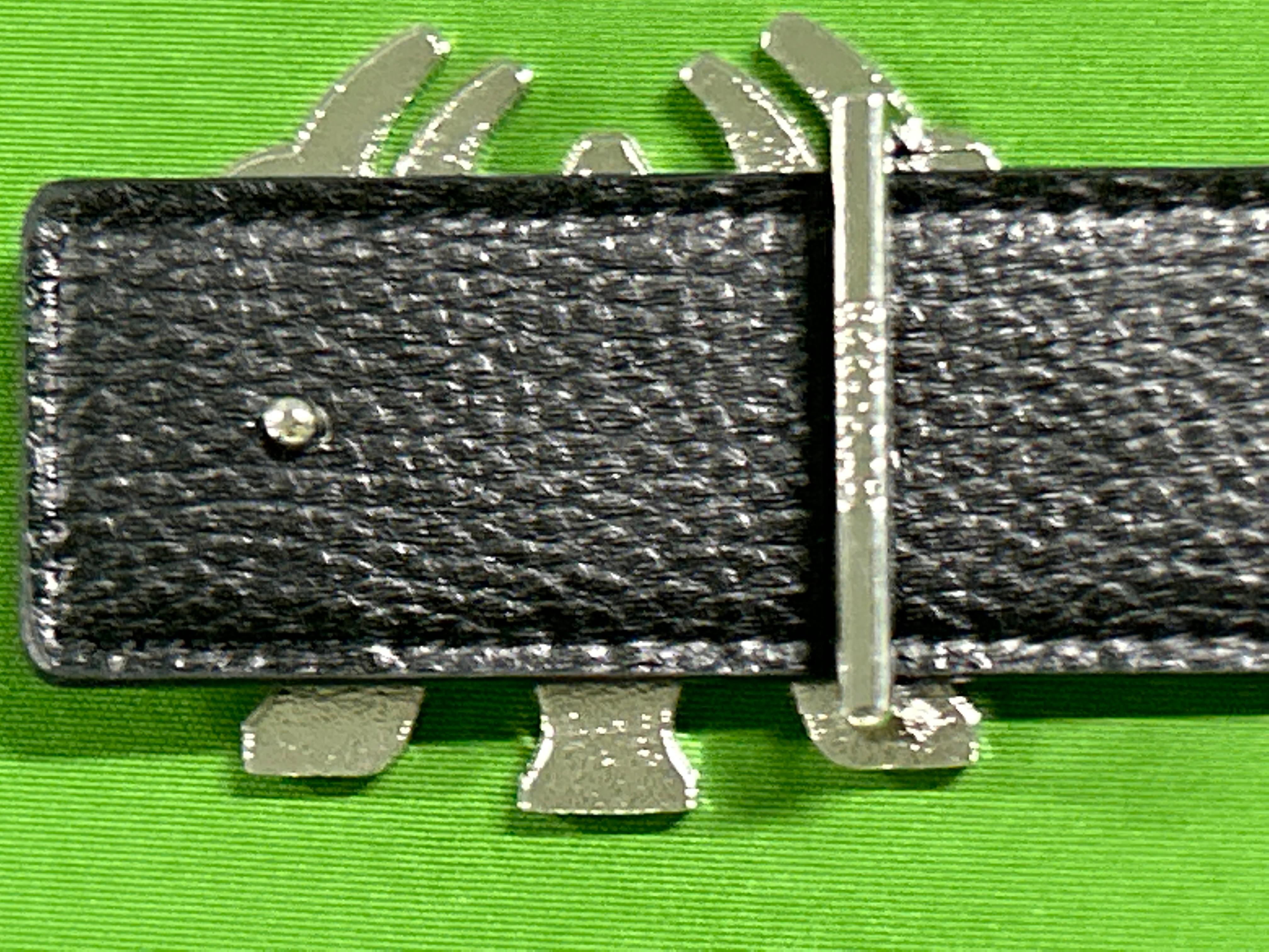 Foto QC 6 de Amiri Logo Plaque Belt White