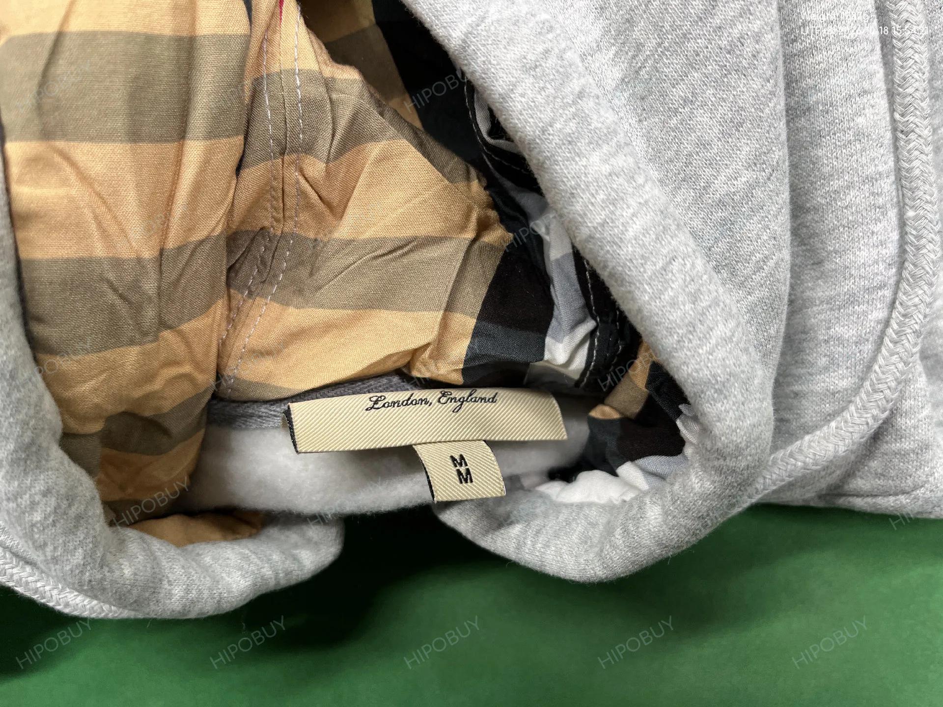 Foto QC 5 de Burberry Hooded Jacket Check Lined Black