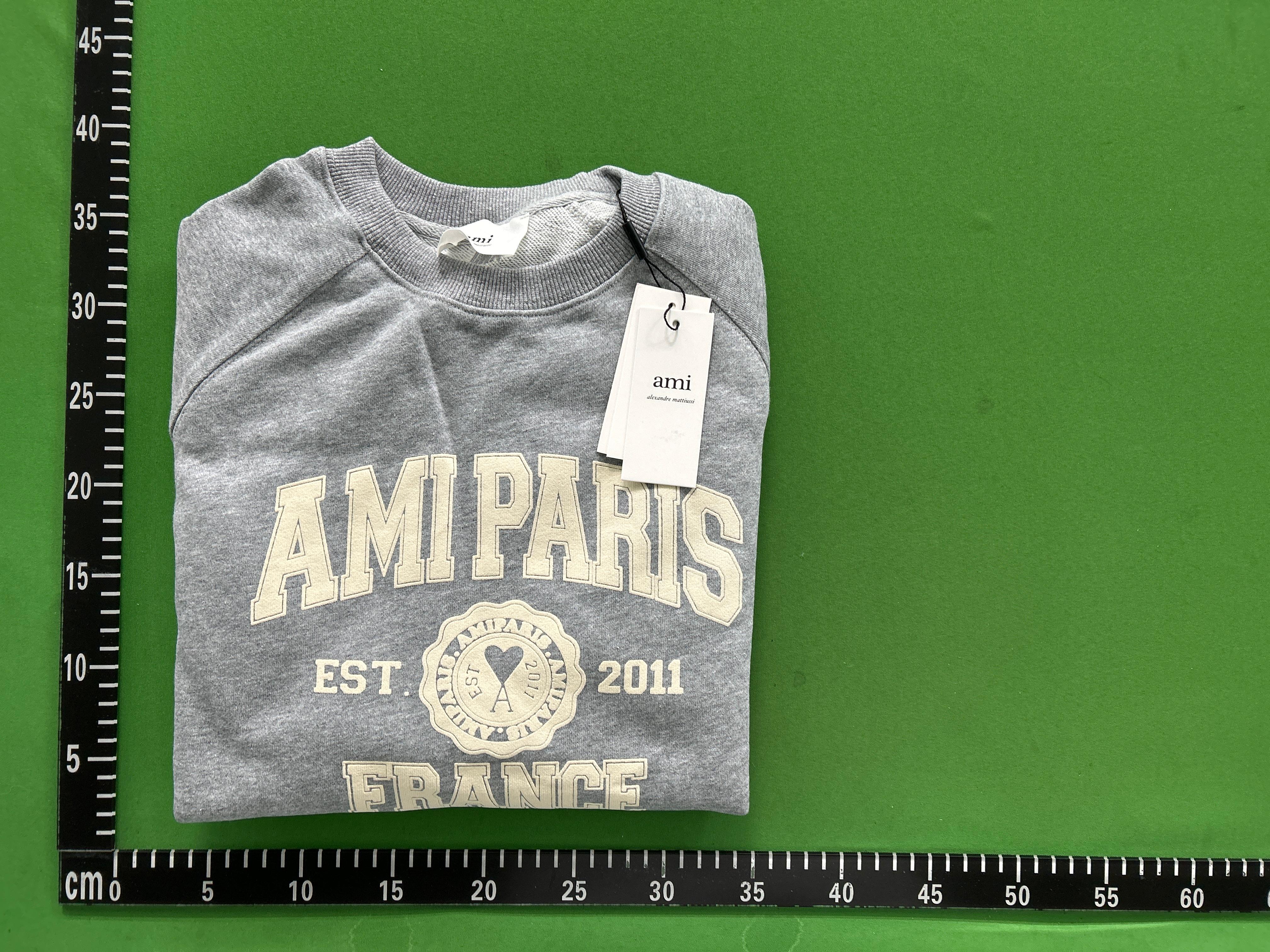 Foto QC 1 de Ami Paris Ami de Coeur Zip Sweater Cotton Navy
