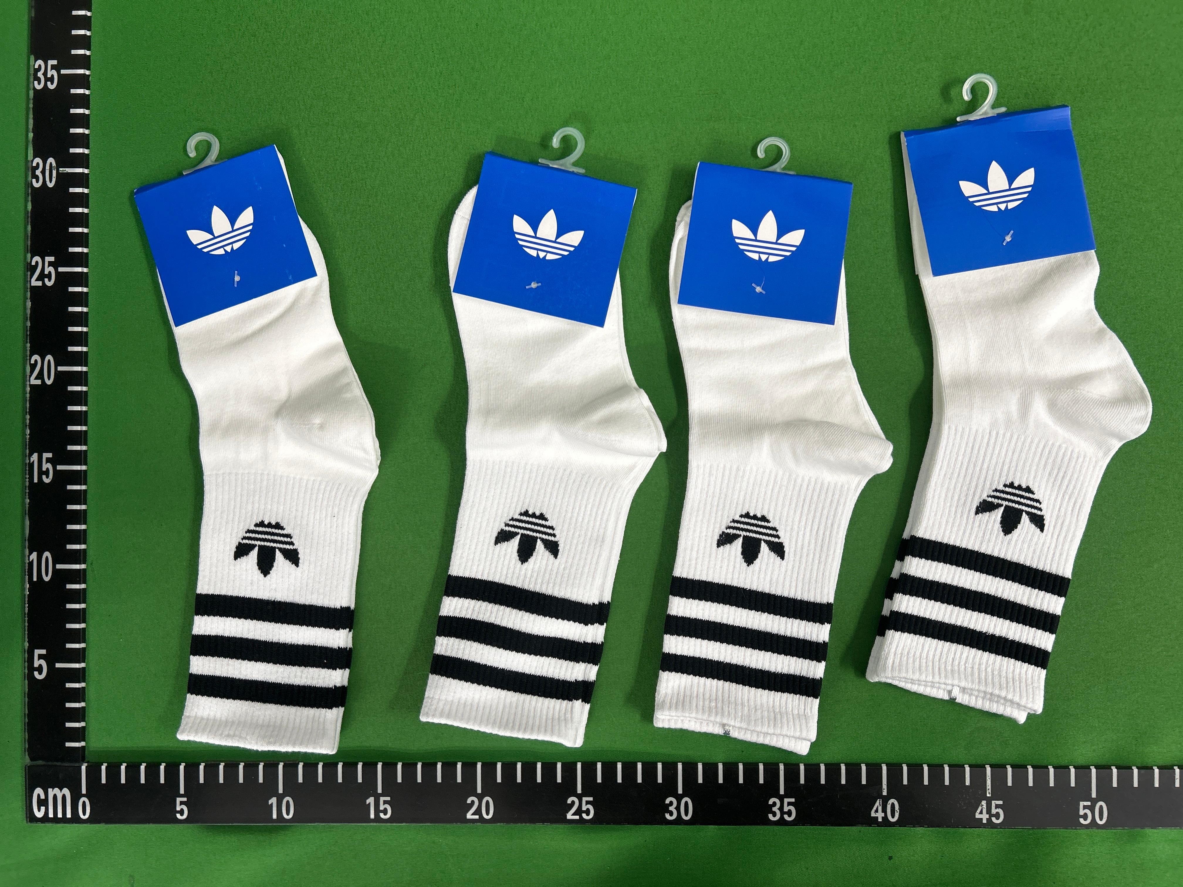 Foto QC 2 de adidas Originals Crew Socks 3-Stripes Trefoil White Black