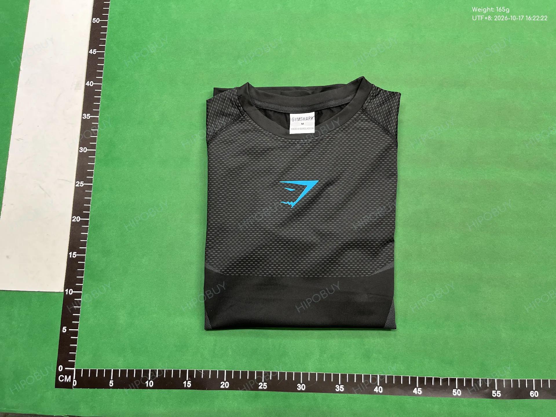 Foto QC 8 de Gymshark T-shirt Shark Logo Mesh Black Teal