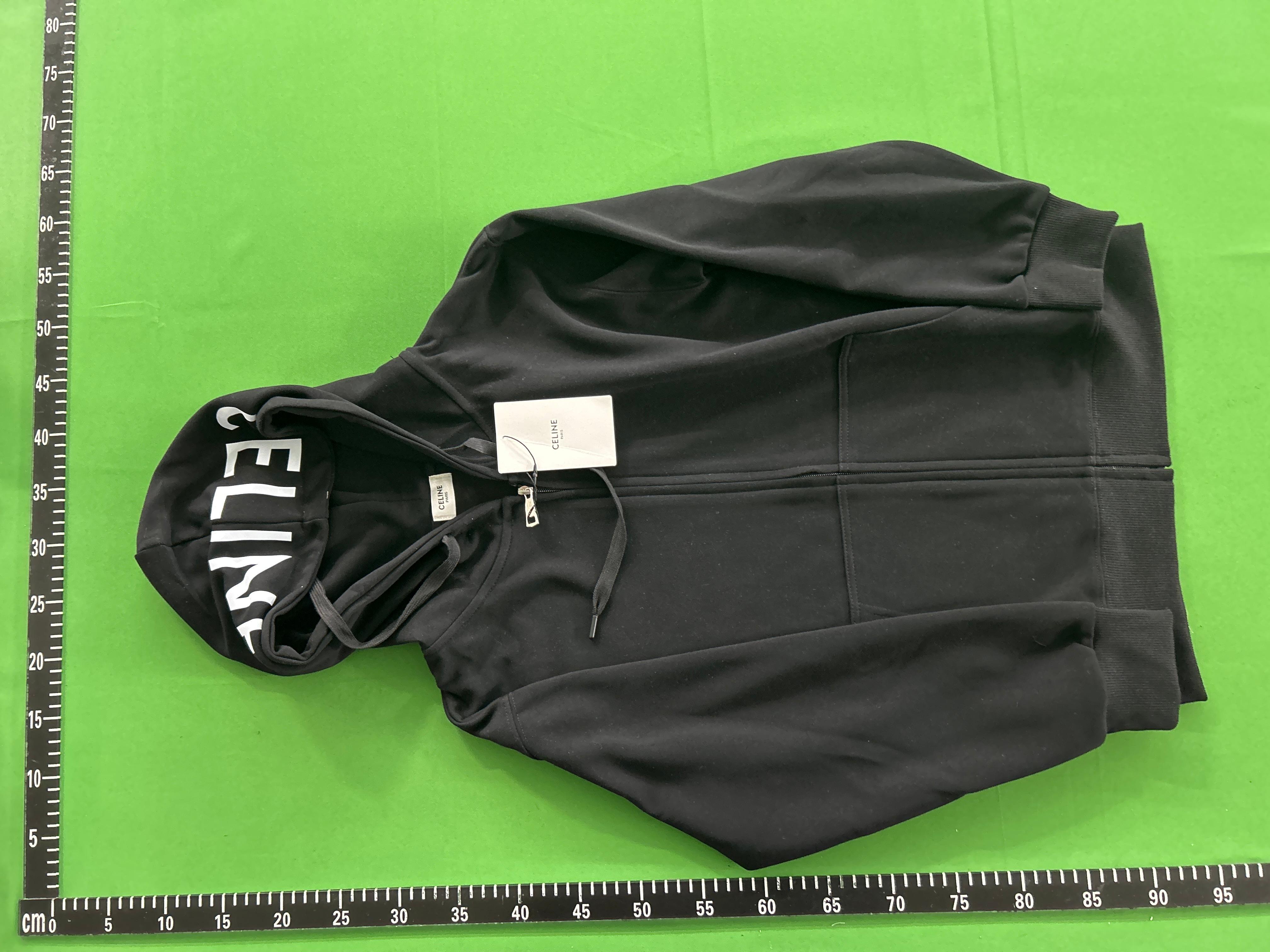 Foto QC 7 de Celine Hoodie Logo Print Hood Black