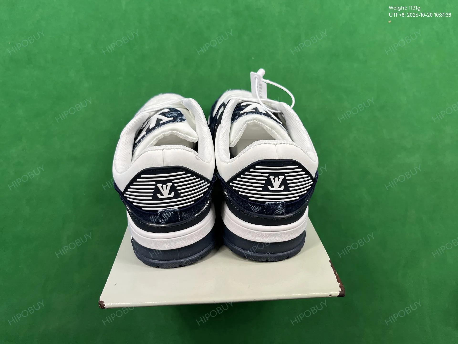 Foto QC 3 de Louis Vuitton Trainer Low Black White Monogram Denim S01
