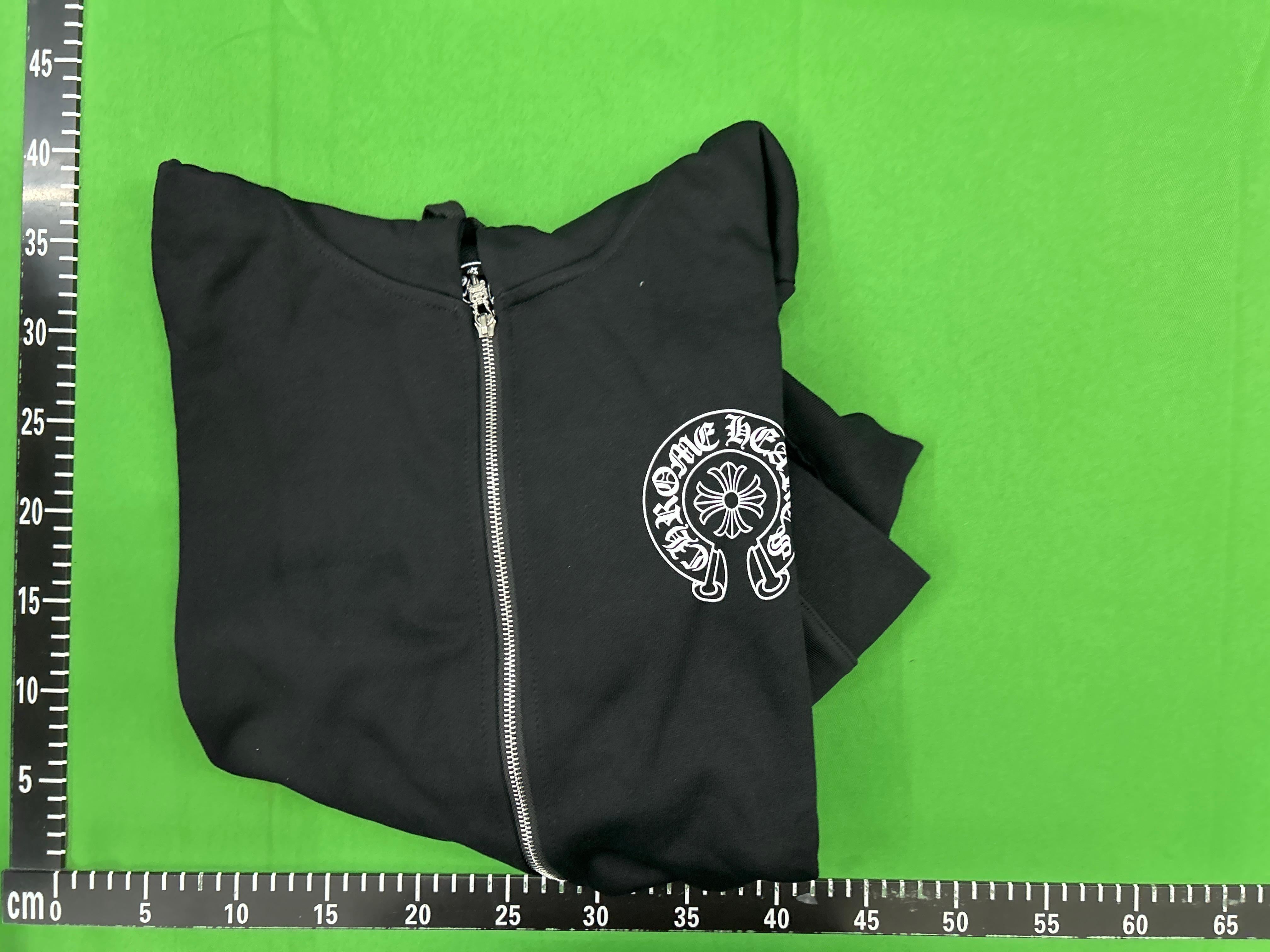 Foto QC 1 de Chrome Hearts Zip Sweater Horseshoe Floral Print Cotton Black
