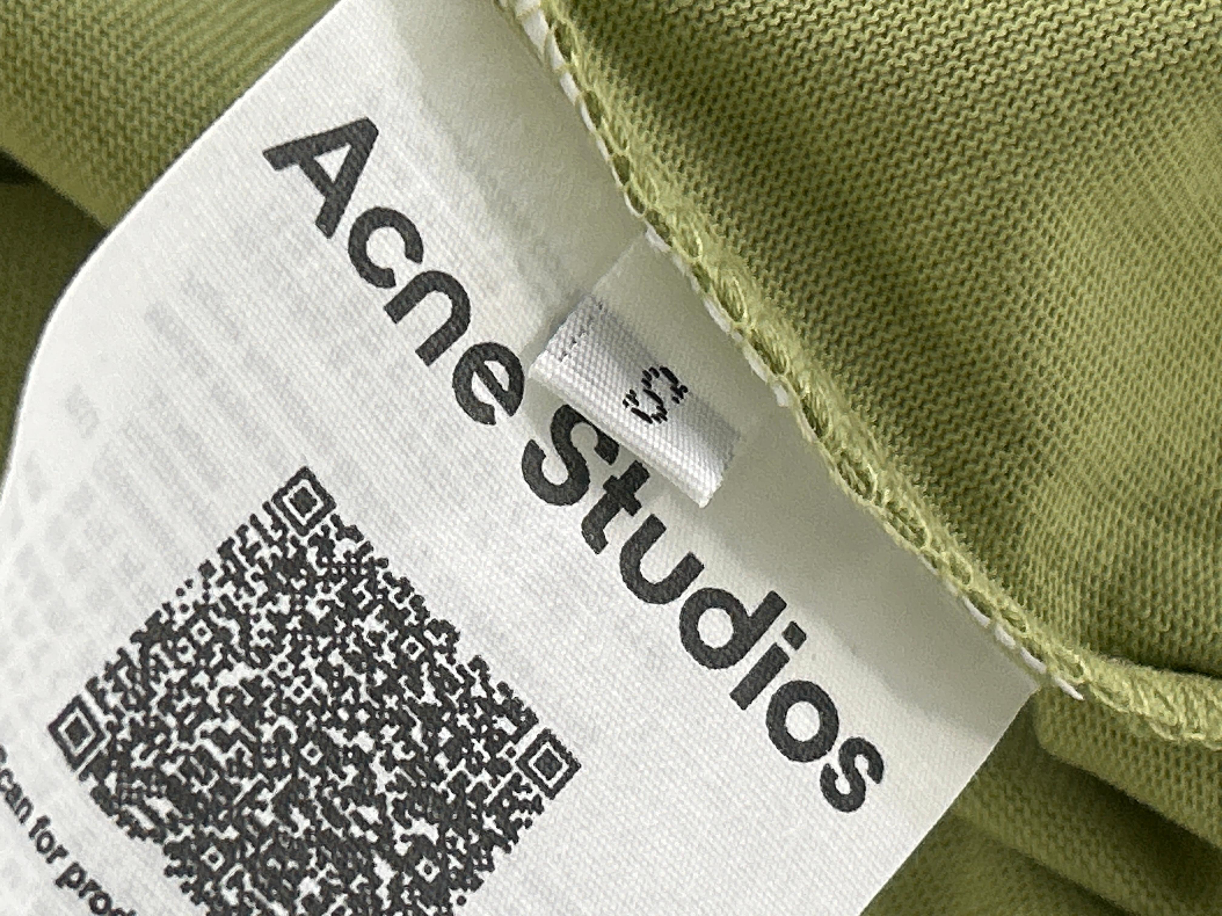 Foto QC 6 de Acne Studios Shirt Distressed Washed Paint Splatter Logo Blue