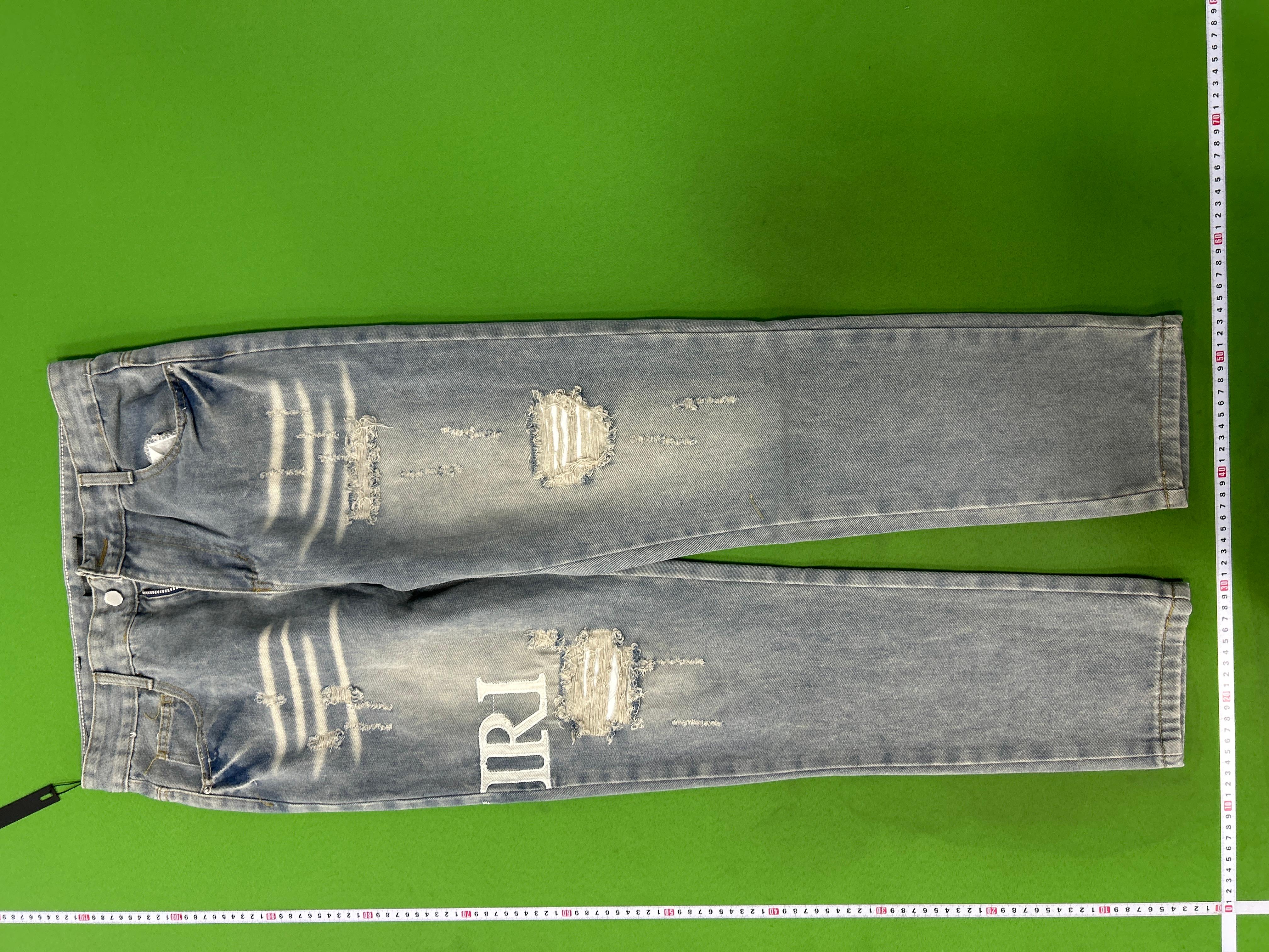 Foto QC 8 de Amiri Jeans Leather Stitch Logo Aged Black