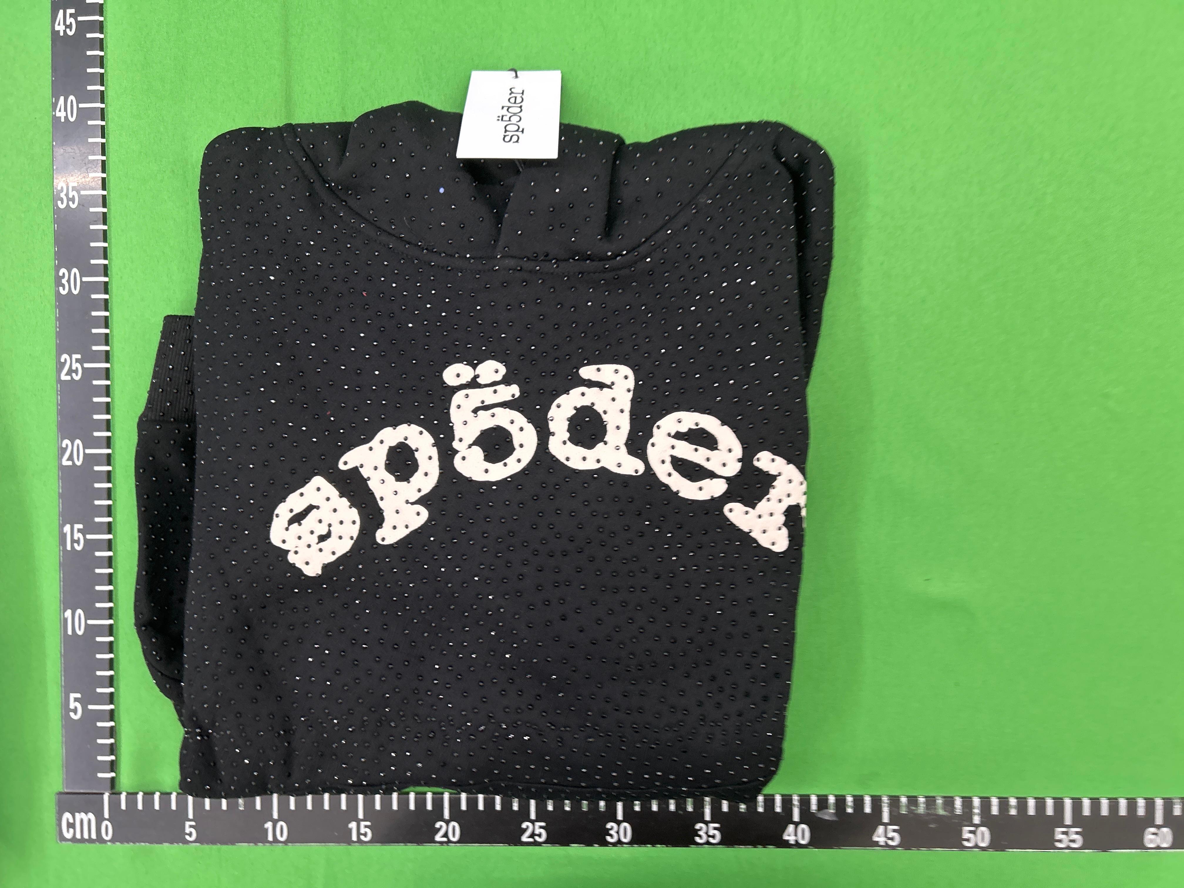 Foto QC 1 de Sp5der VVS Rhinestone Hoodie Black
