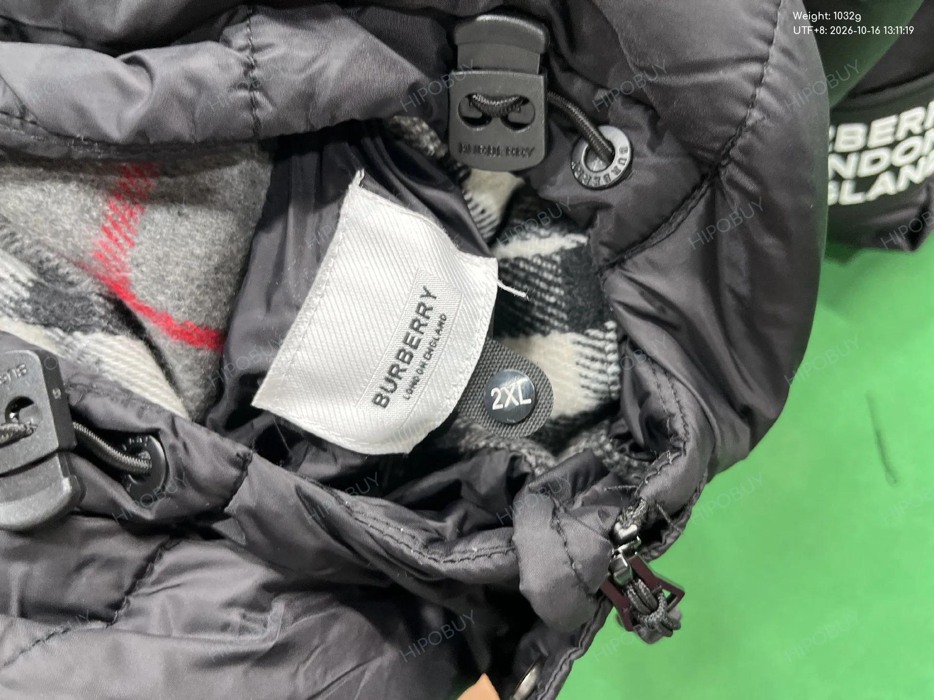 Foto QC 1 de Burberry Lockwell Puffer Jacket Detachable Sleeve Down Black