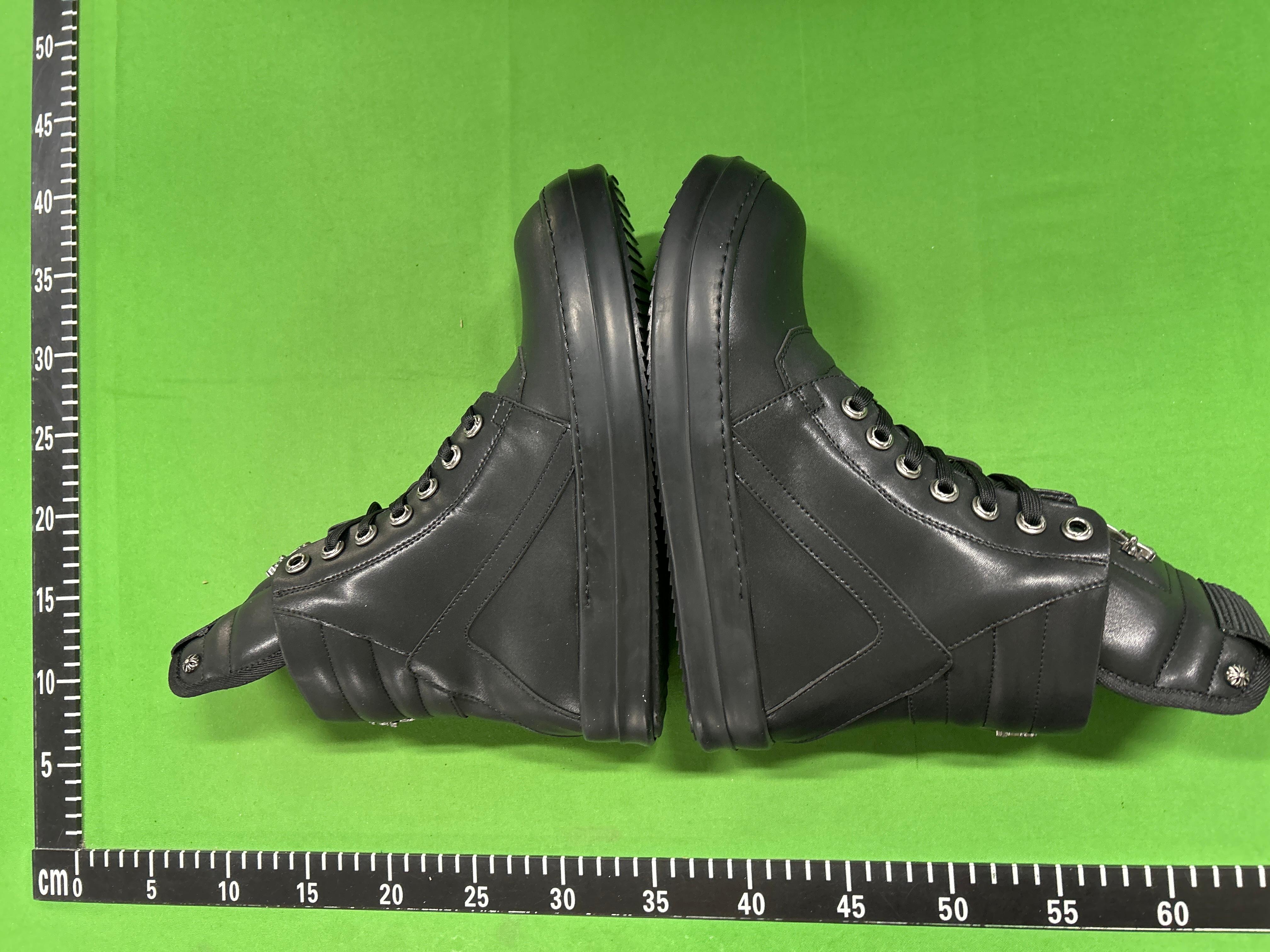 Foto QC 5 de Rick Owens Geobasket Leather High Top Jumbo Lace Black Milk
