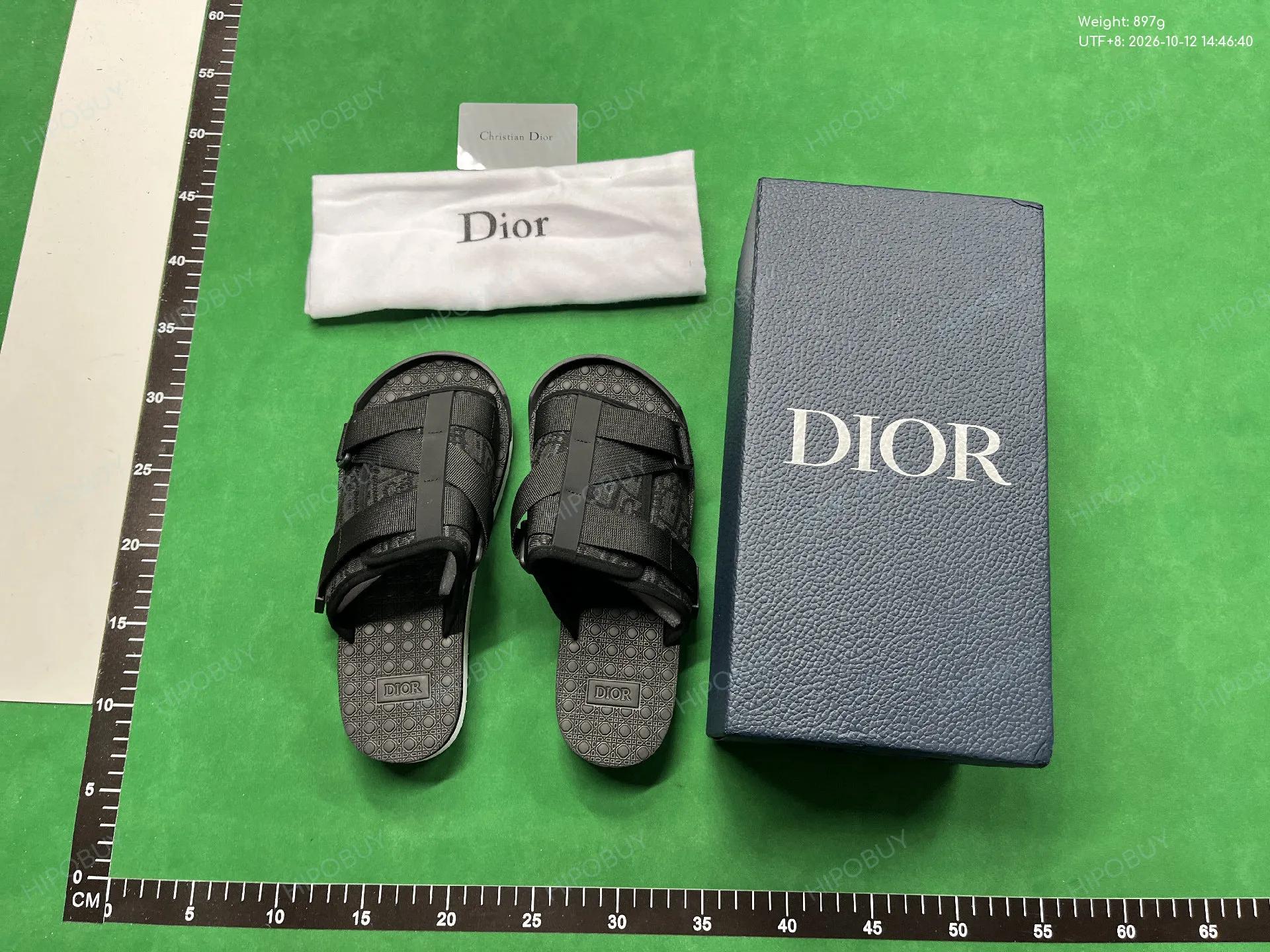 Foto QC 1 de Dior Alpha Sandals Oblique Canvas Black