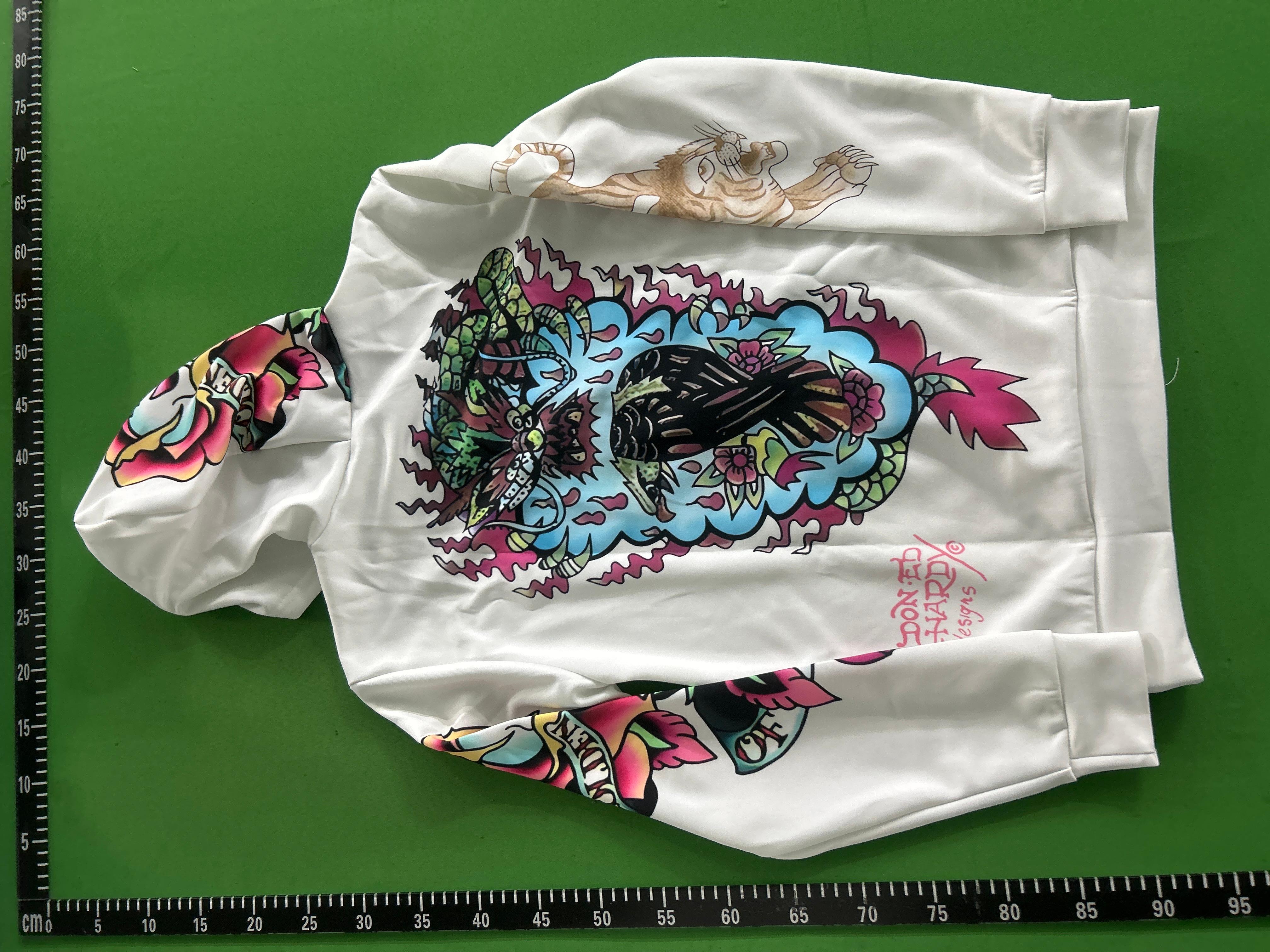 Foto QC 4 de Other Hoodie Skeleton Graphic 3D Spike Hood Black
