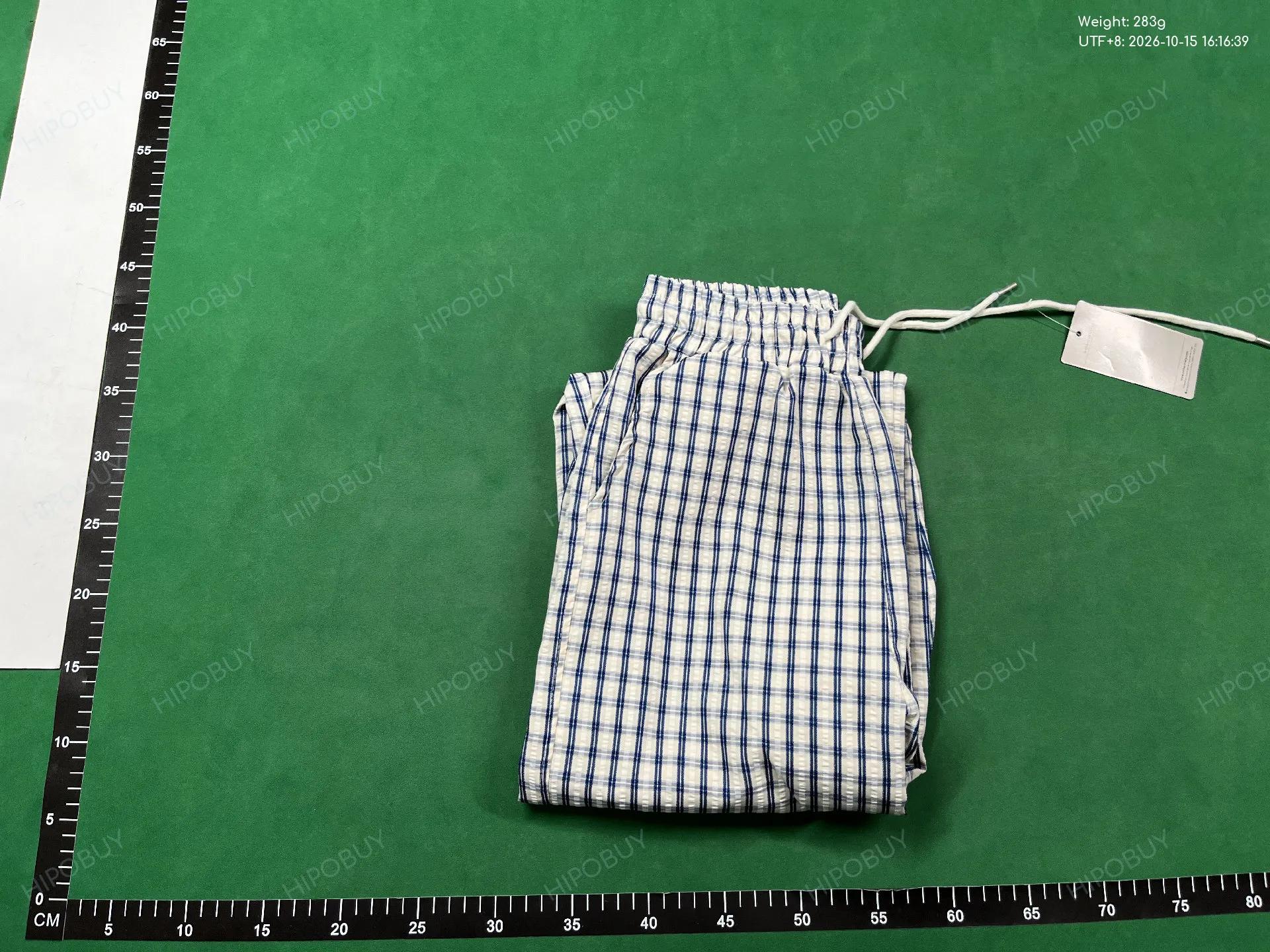 Foto QC 4 de Carhartt WIP Pants Seersucker Plaid Blue White