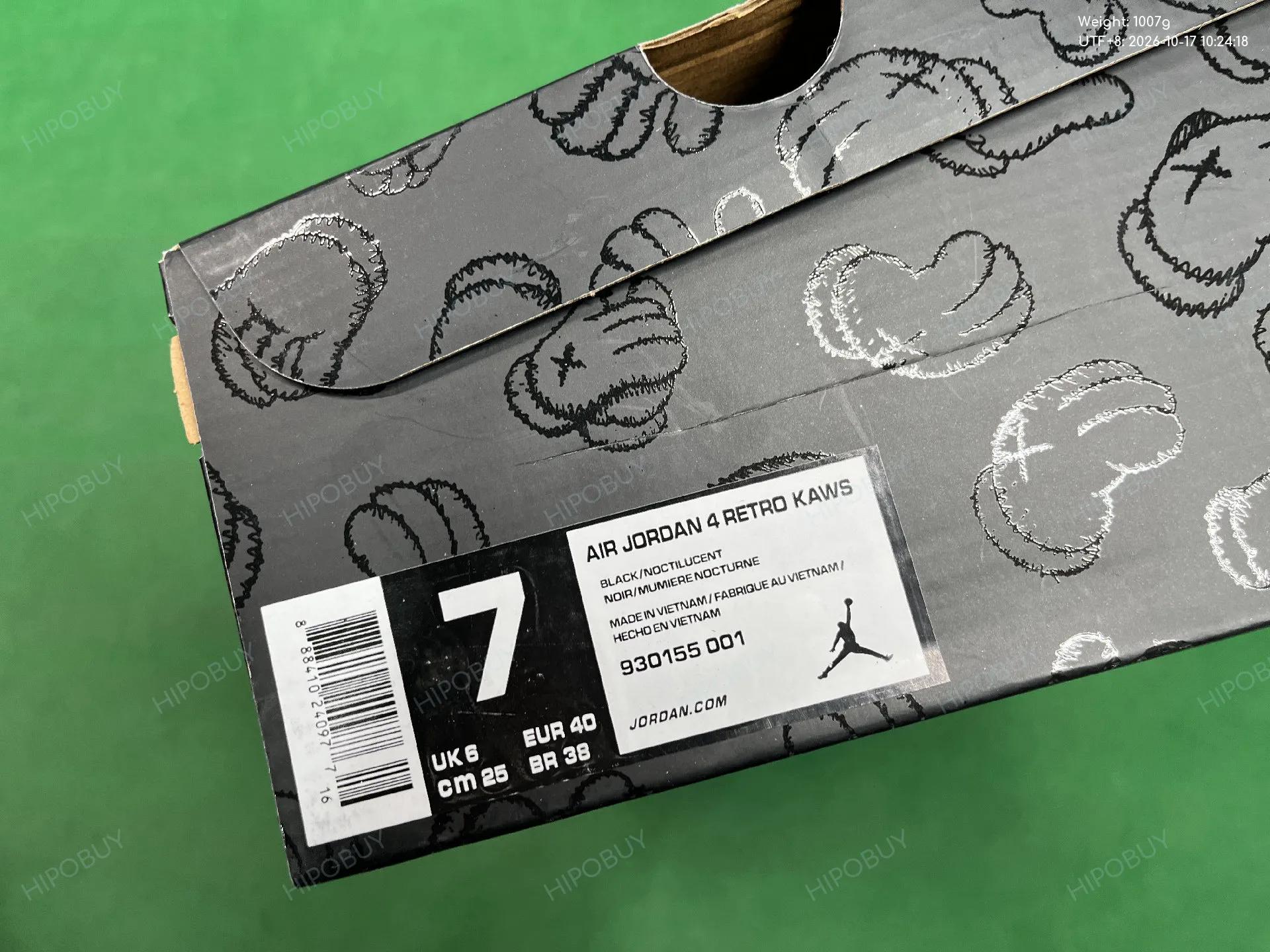 Foto QC 2 de Jordan 4 Retro Kaws Cool Grey 930155-003