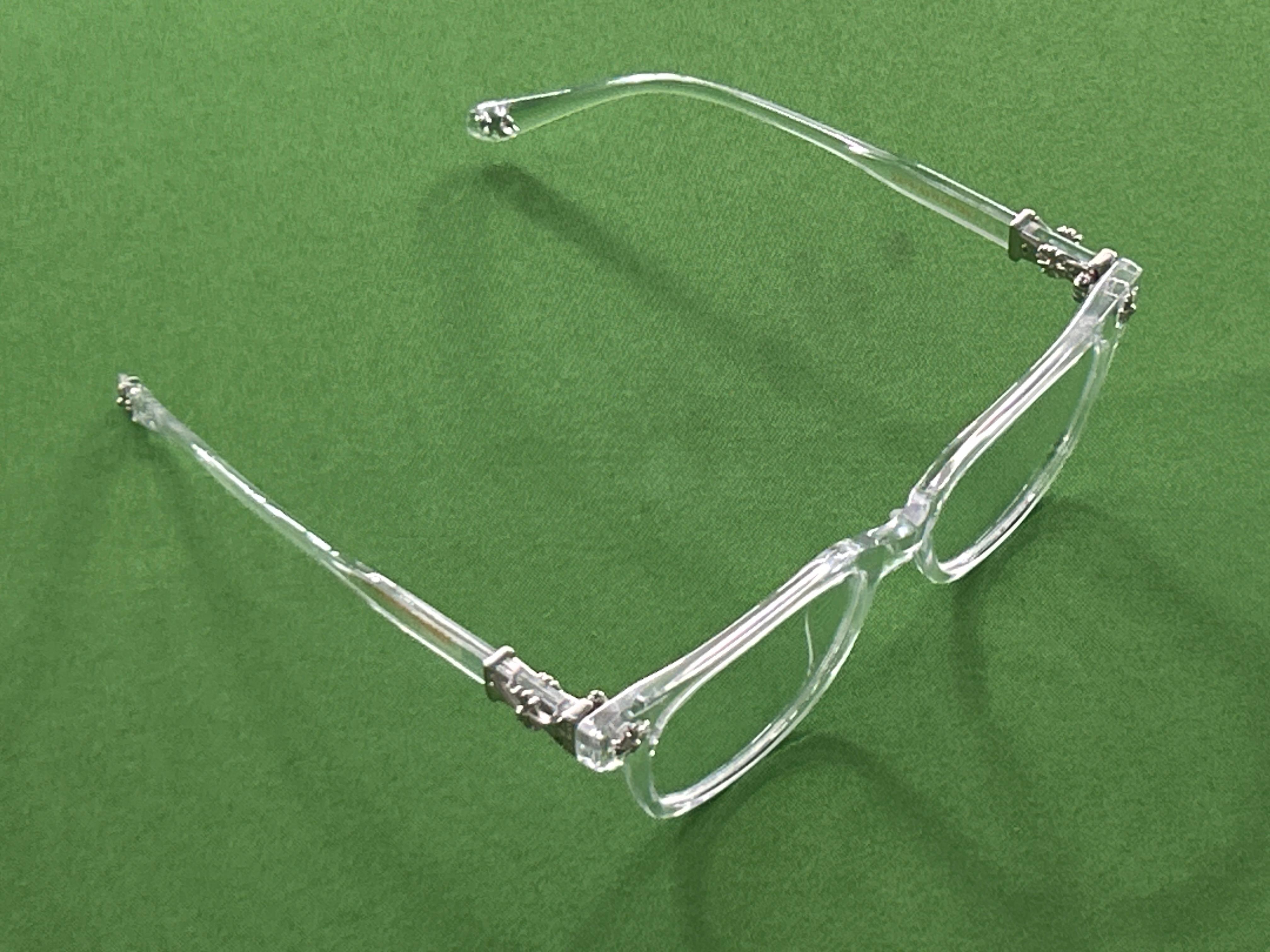 Foto QC 7 de Chrome Hearts Square-Frame Acetate Eyeglasses Clear (2273)