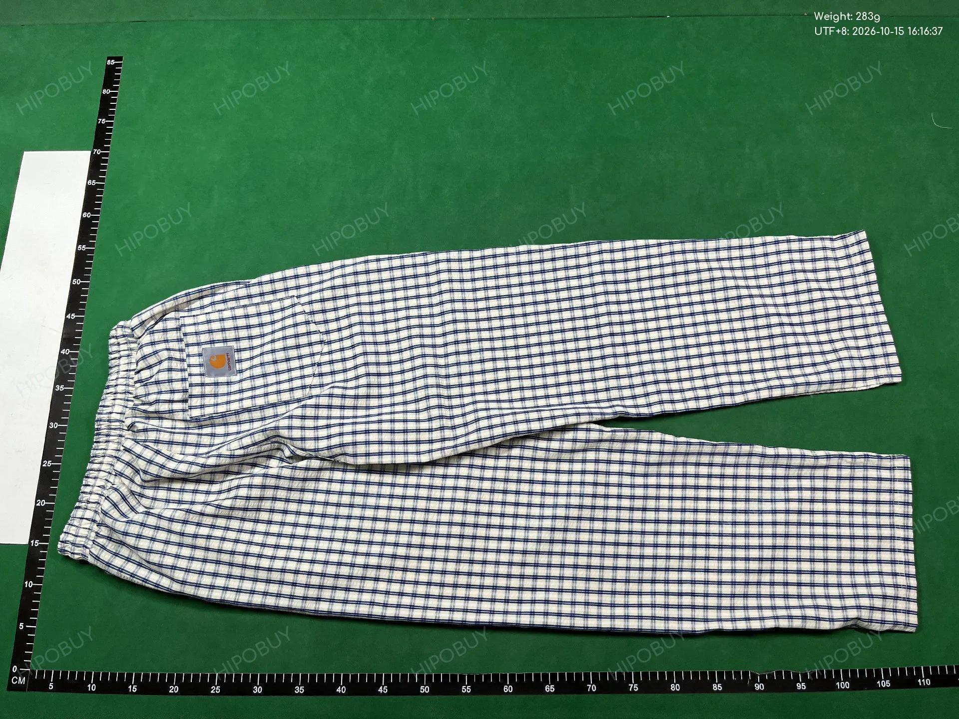 Foto QC 3 de Carhartt WIP Pants Seersucker Plaid Blue White