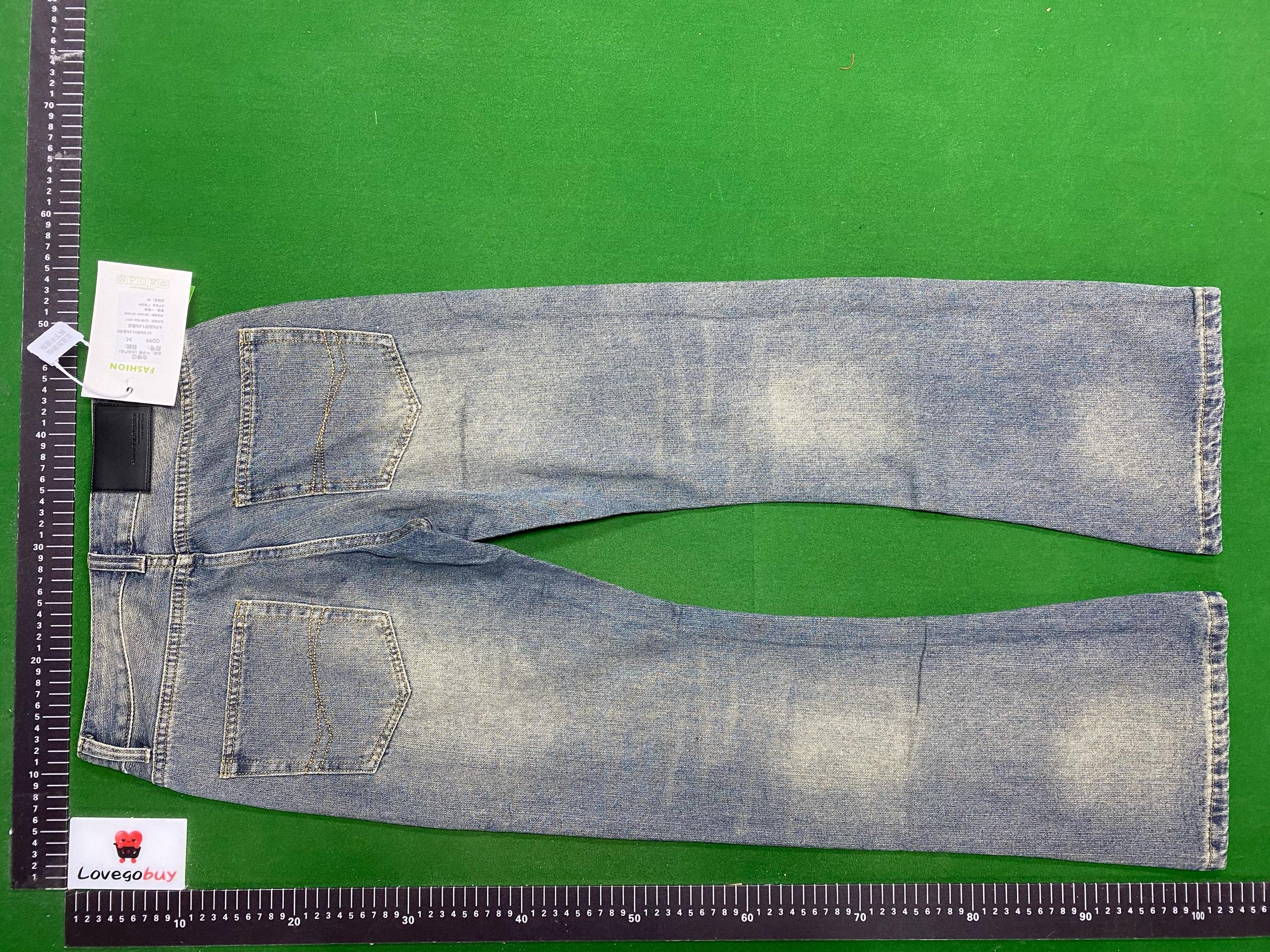 Foto QC 1 de AMBSOM Jeans Slub Sunset Wash Bootcut Blue