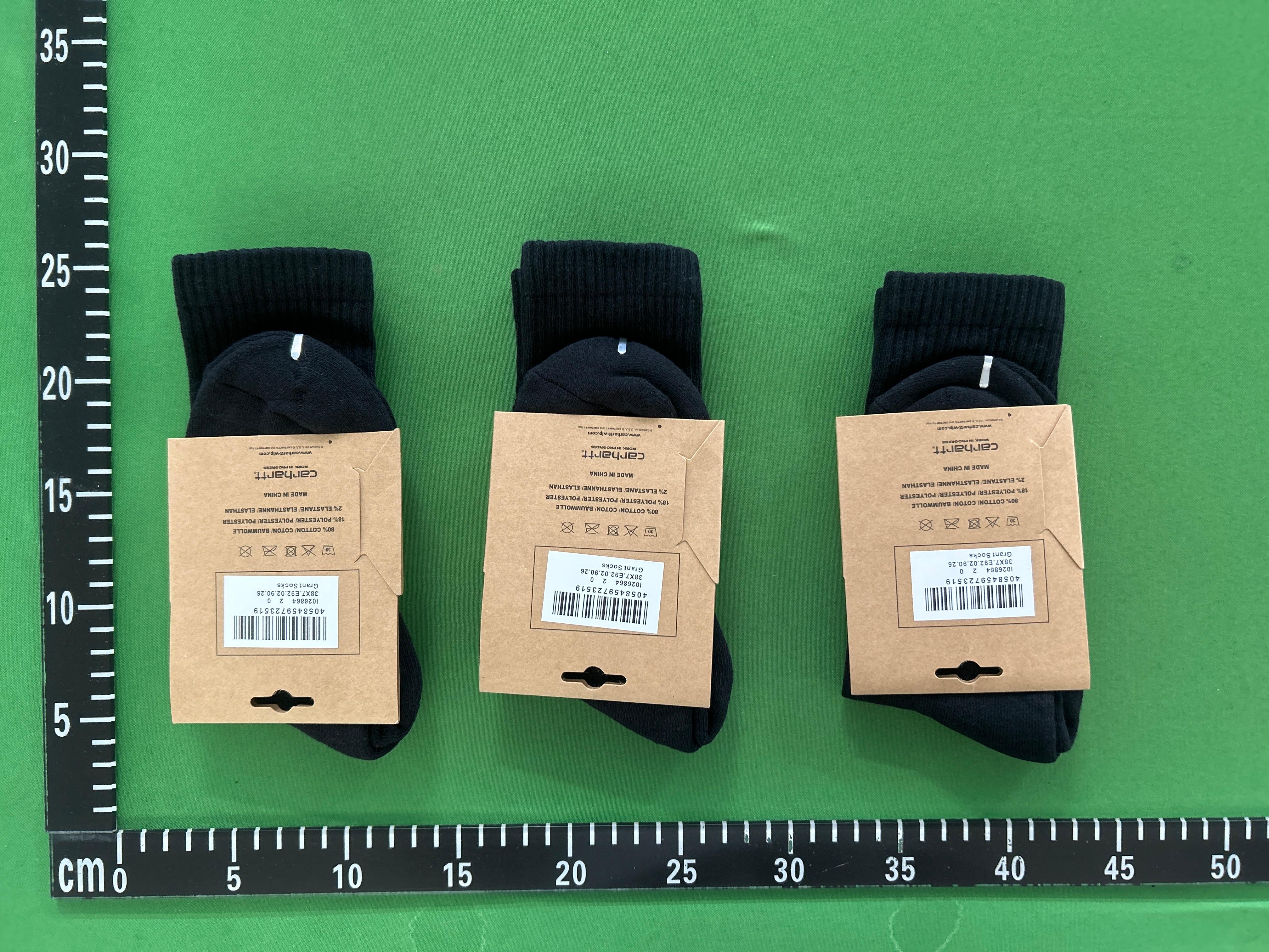 Foto QC 1 de Carhartt WIP Crew Socks Gold Embroidered Logo White